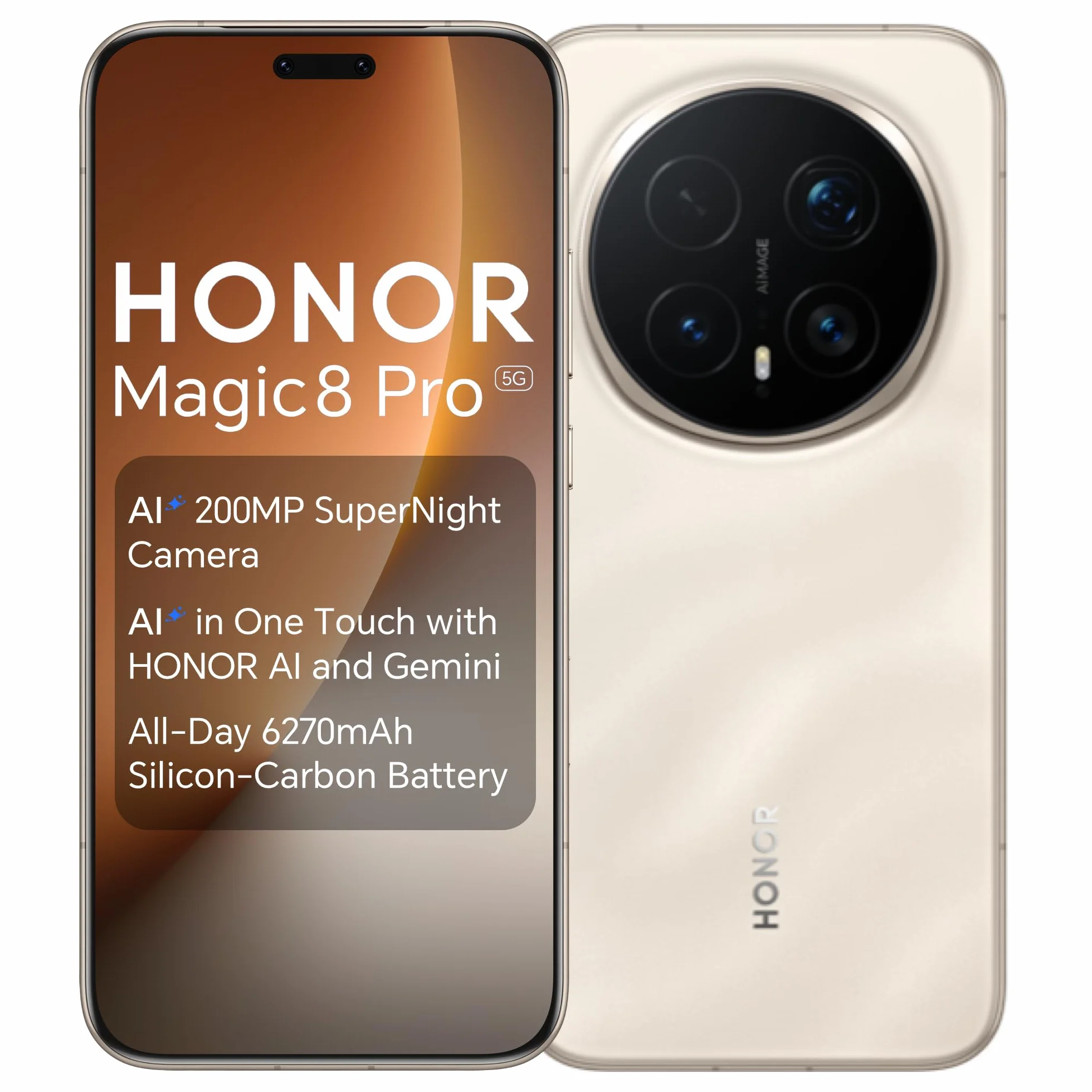 HONOR Magic8 Pro 5G Dual SIM 512 GB 12 GB Dourado Nascer do Sol
