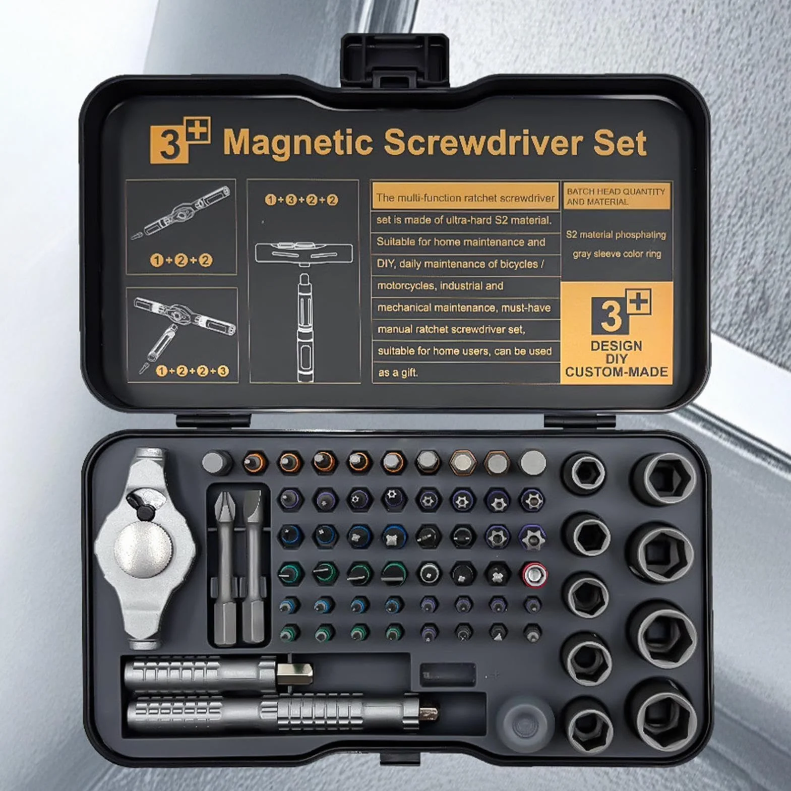 Zestaw Magnezowych Grzechotkowych Śrubokrętów Precyzyjny Zestaw Narzędzi | Ergonomiczny Uchwyt Mini Zestaw Grzechotkowy Do domu, warsztatu, elektroniki, komputera, zegarka, samocho