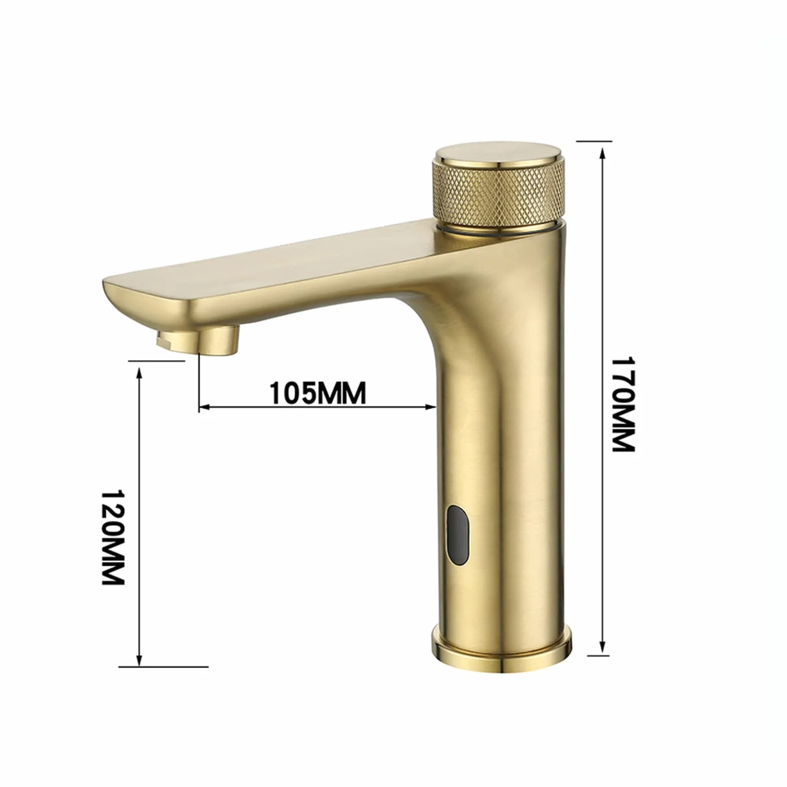 Automatyczny kran na podczerwień ciepła i zimna woda kran do zlewu bezdotykowy Lavabo bateria umywalkowa szara bateria łazienkowa do użytku bez użycia rąk nowoczesny design łatwa instalacja