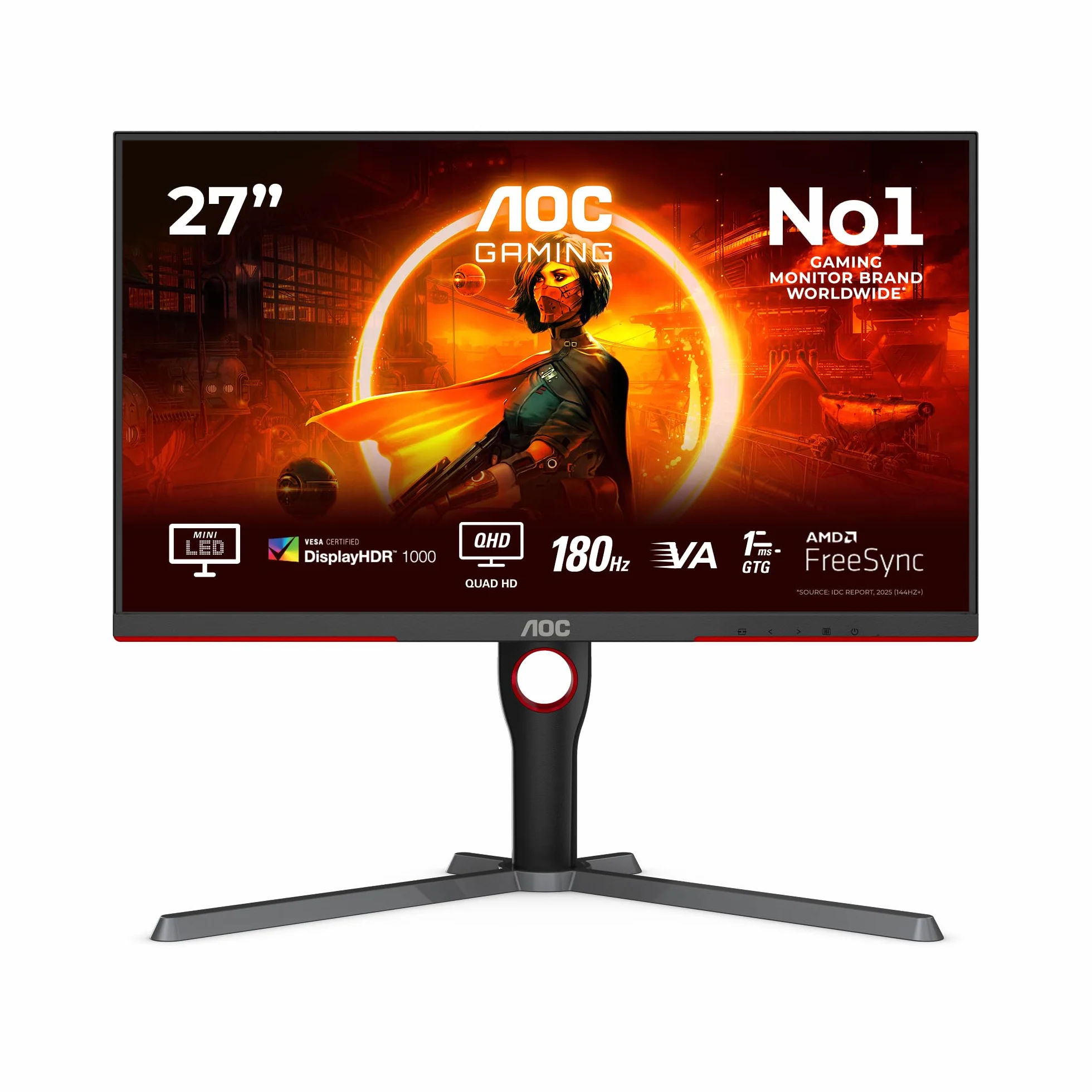 Aoc Gaming Q27G3Xmn Q27G3XMN/BK Monitor, Czarny, 27 Cali