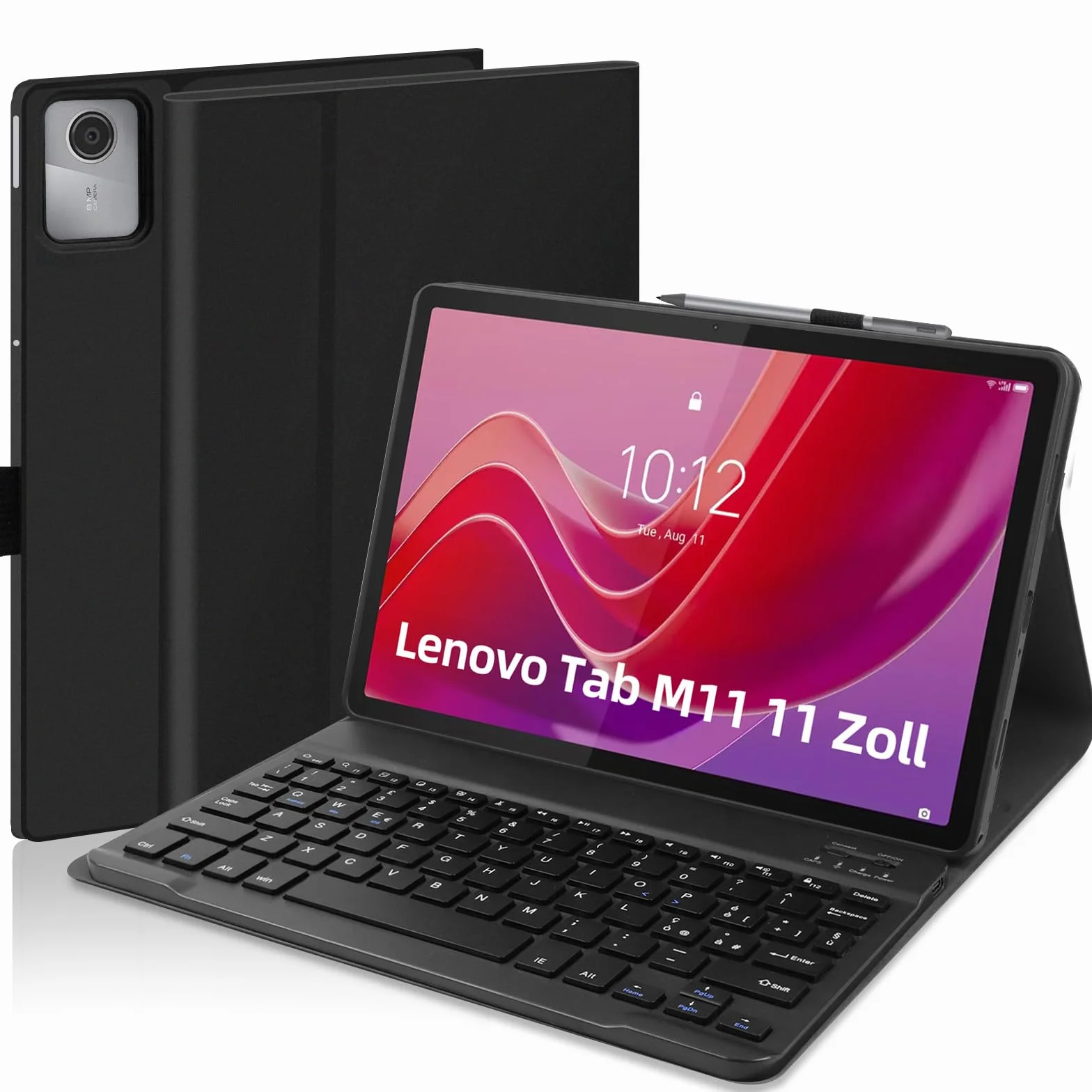 Etui na klawiaturę Lenovo Tab M11 11" Bluetooth QWERTY Wymienna klawiatura etui ochronne czarne