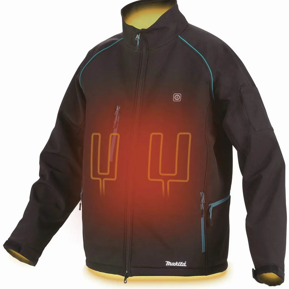 Makita DCJ205Z2 XL Akumulatorowa Kurtka Termiczna Rozm. 2 XL 12 V maks. / 14.4 V / 18 V, Bez Akumulatora, bez Ładowarki, Czarna, 17-21
