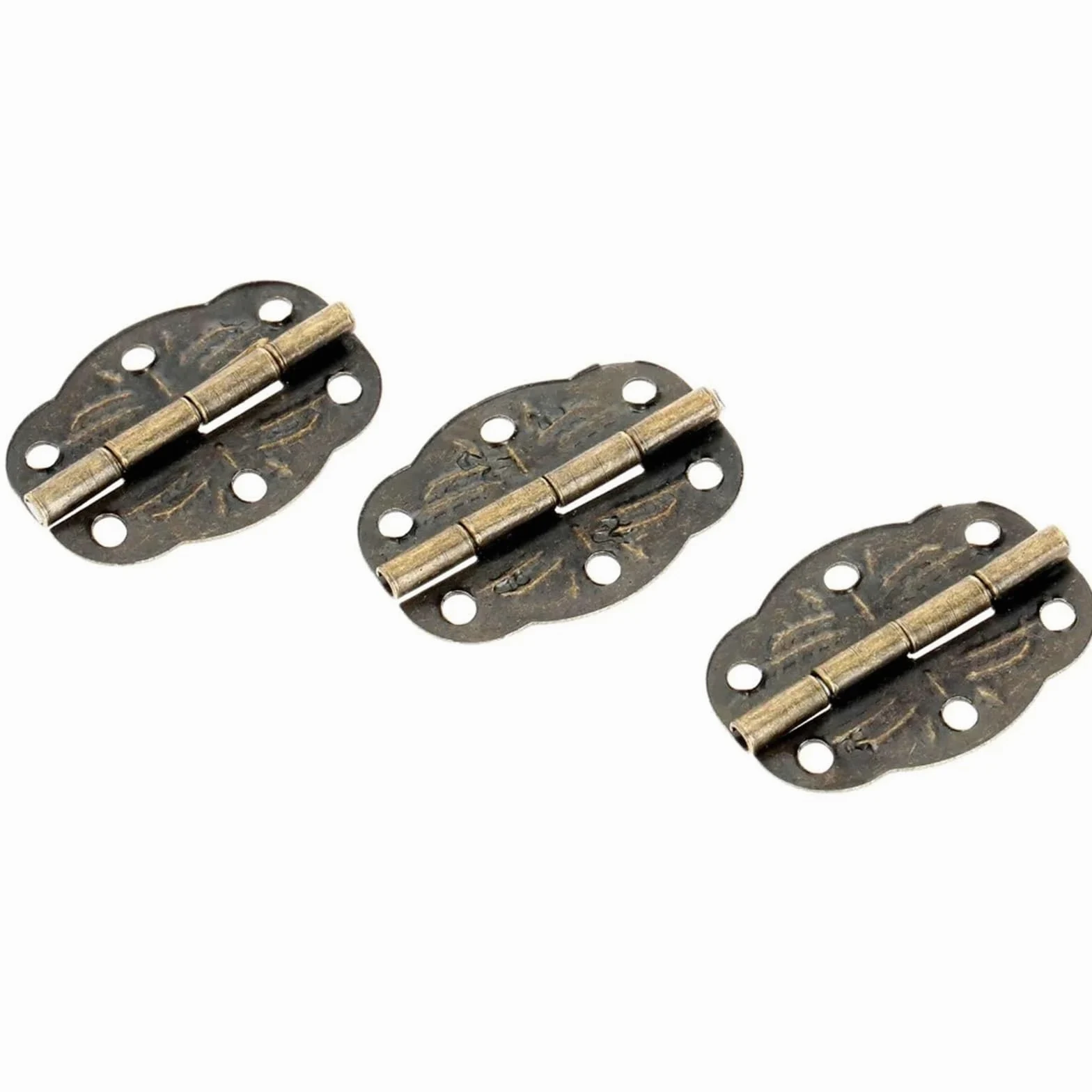 20 sztuk 30x22mm antyczne meble dekoracyjne zawiasy do drewnianego prezentowego pudełka z biżuterią Decor okucia sprzęt meblowy ze śrubą