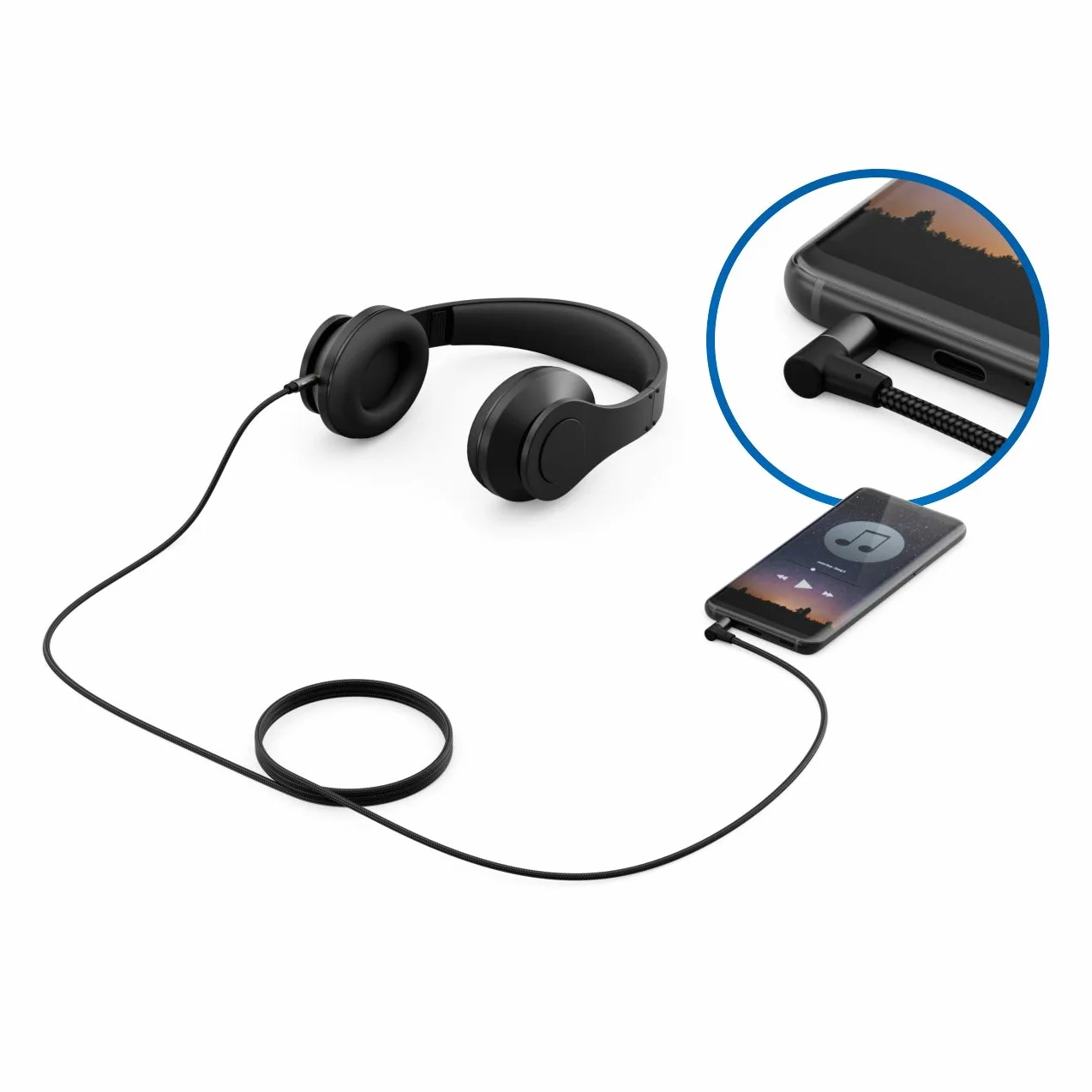 deleyCON 1,5m Kabel AUX 3,5 mm Kabel Audio Jack Stereo Kabel Bawełniany i Metalowe Złącza - Wtyk Prosty na Wtyk Kątowy 90° - Telefon Smartfon Tablet Słuchawki HiFi Odbiornik Samochodowy
