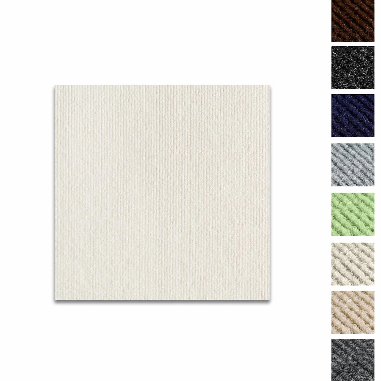 Kongming Samoprzylepne płytki dywanowe, nadają się do prania, 10 sztuk, płytki dywanowe, samoprzylepne, 30 x 30 cm, z pokryciem pleców, wykładzina podłogowa do mieszkania, biura, komercyjnego (beżowy)