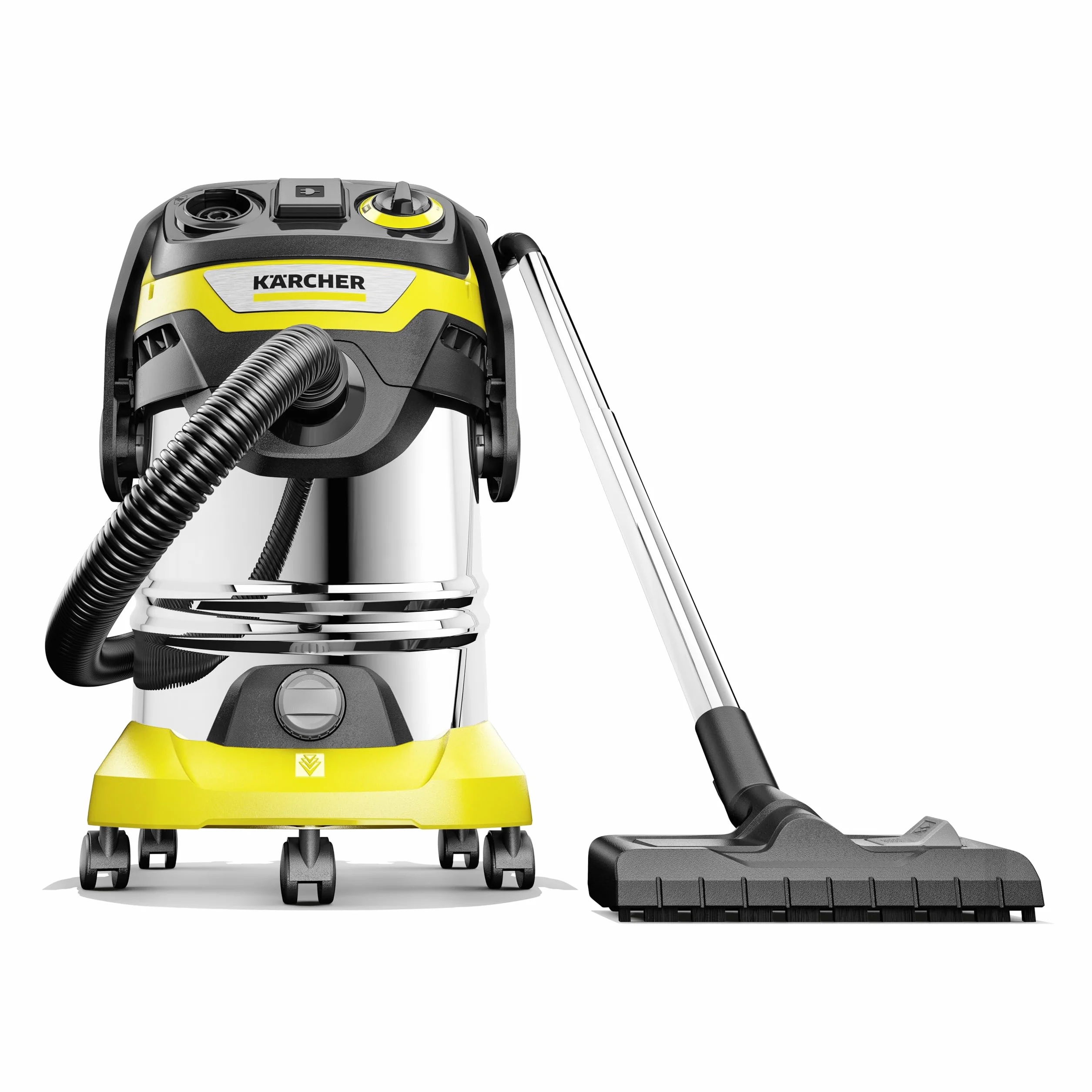 Kärcher Odkurzacz na Mokro/Sucho WD 6 P S V-30/6/22/T, gniazdo, płaski filtr falisty, opatentowana kaseta z filtrem, czyszczenie filtra, 1300 W, zbiornik: 30 l i spust wody, wąż ssący: 2,2 m