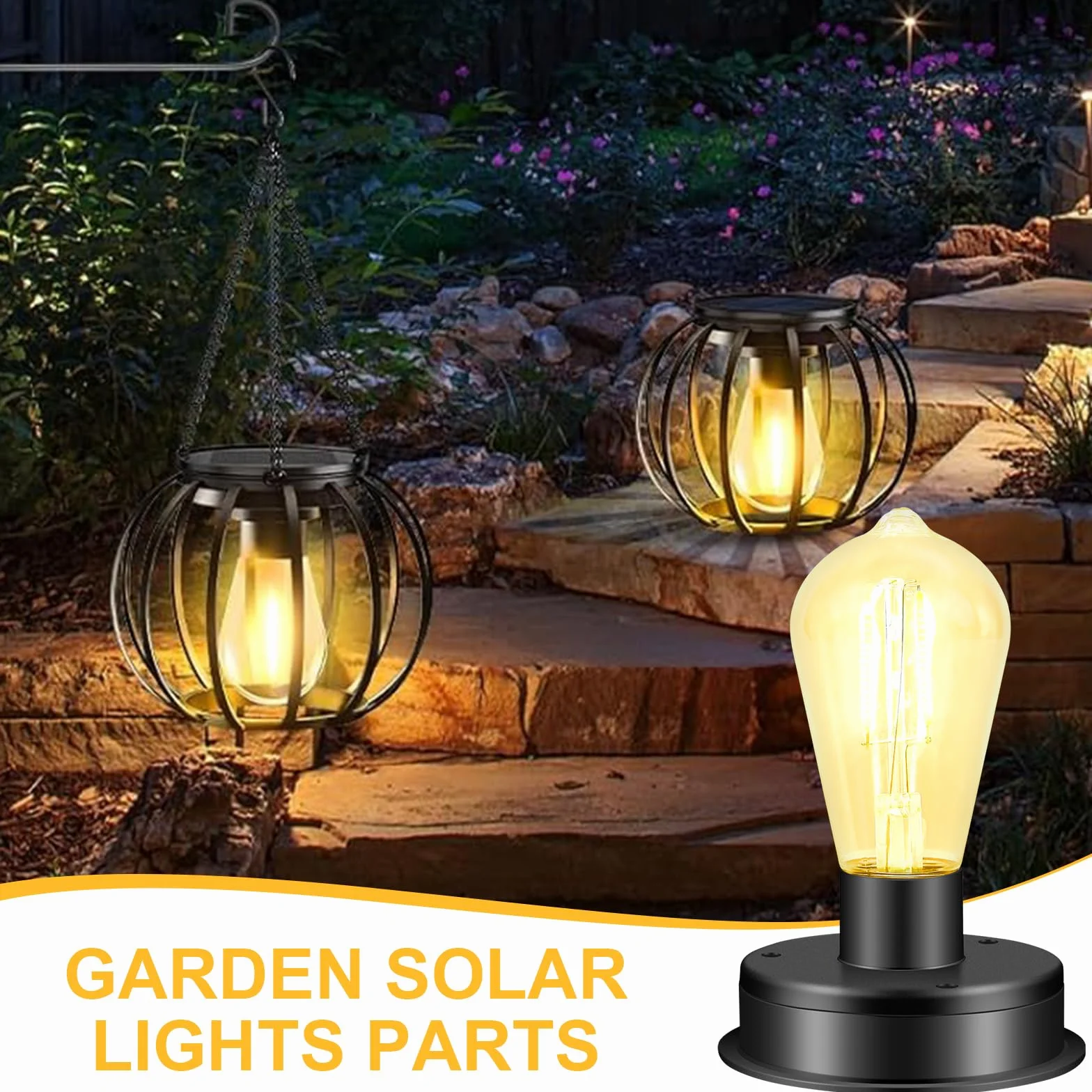 Diealles Shine żarówka solarna, 2 sztuki, zapasowe pokrywki 8 cm, wodoszczelne lampy solarne, części zamienne do dekoracji zewnętrznej, moduł solarny do lampy ogrodowej