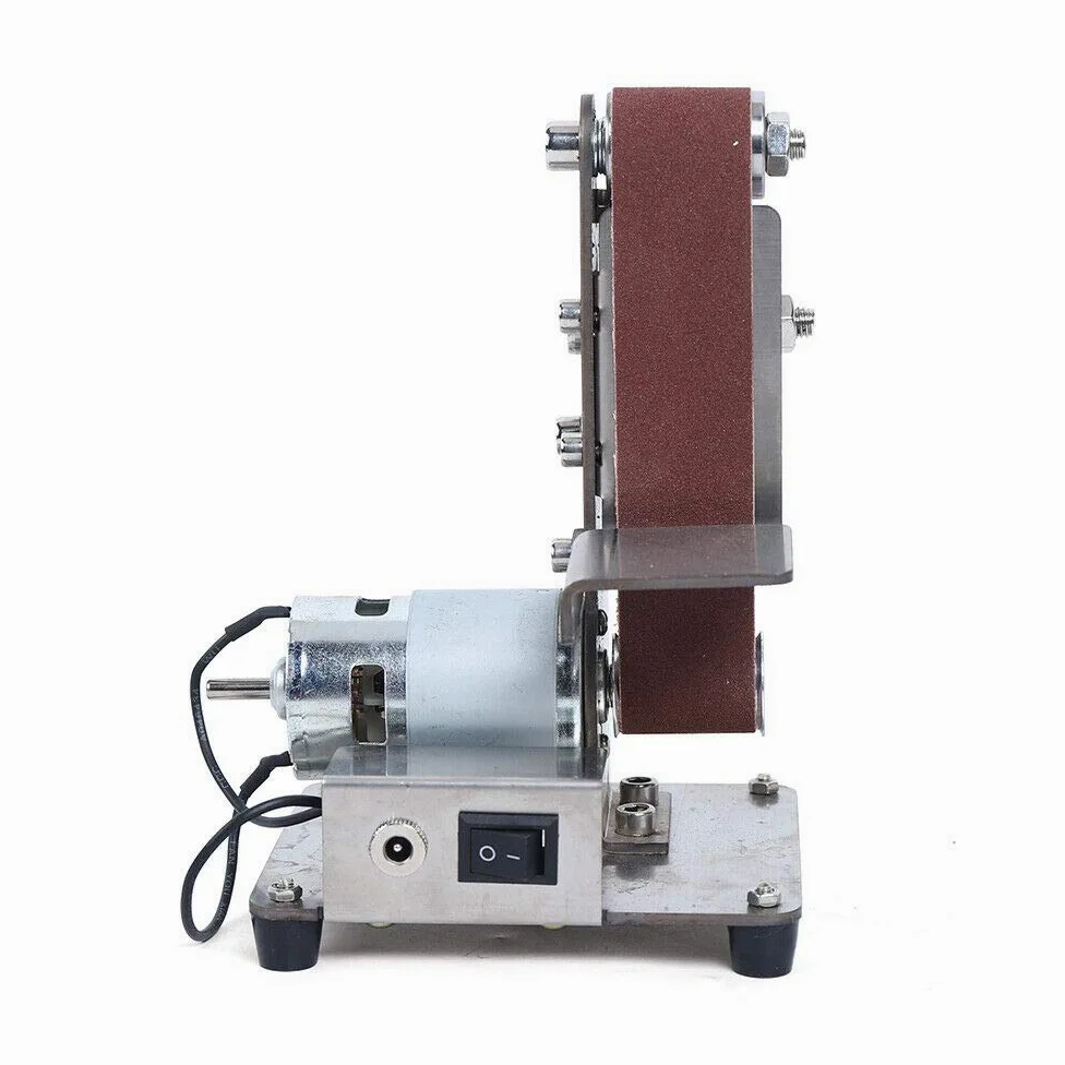 Szlifierka taśmowa 100 W, szlifierka taśmowa, szlifierka stojąca, Belt Sander Kit, rozmiar paska 330 x 30 mm, automatyczna regulacja szczelności (silnik wrzeciona 775)