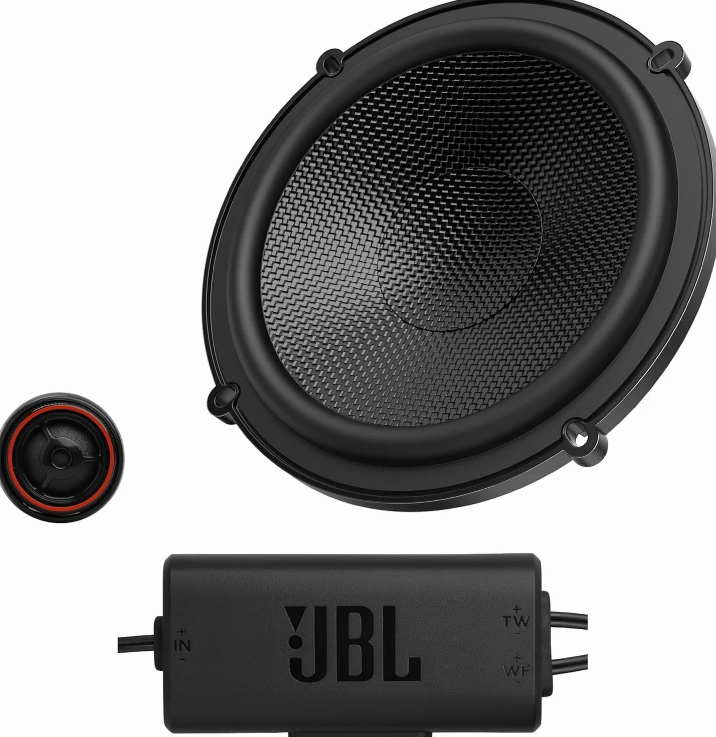 JBL Club 64CSQ Gen 3-165 mm zestaw głośników samochodowych firmy Harman Kardon w wysokiej jakości dźwięku – Ultimate Compo Upgrade: 285 W, głośnik niskotonowy z włókna węglowego i niesamowity magnes