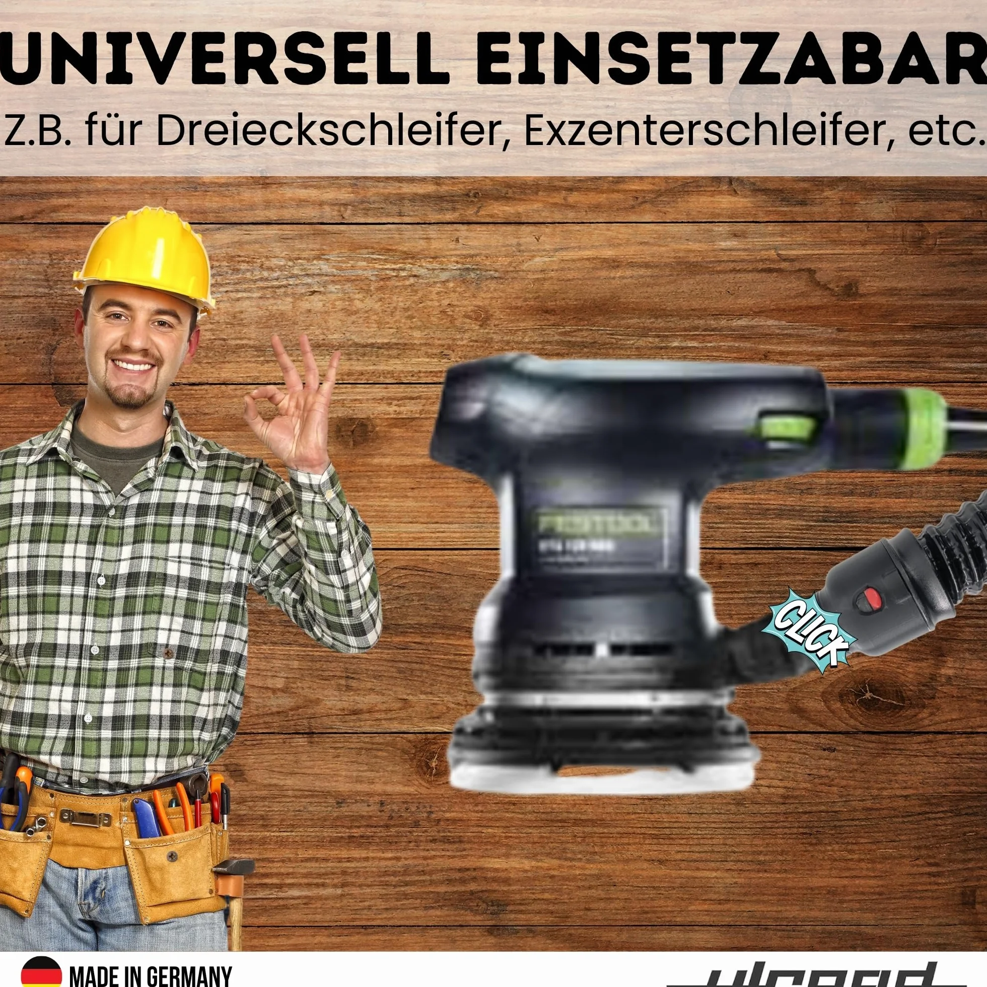 Kompatybilny z Bosch Click and Clean adapter do odkurzacza dla Festool D27 pił, szlifierek, urządzeń szlifierskich, szlifierek mimośrodowych, akcesoria do odsysania C35