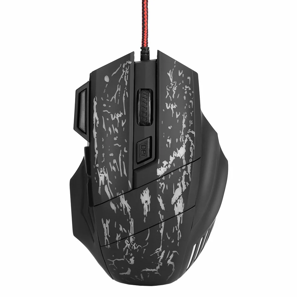 Myszka do gier, VBESTLIFE, 7 przycisków USB Wired Optical Game Mouse Light Myszki komputerowe do gier komputerowych dla 7/8/10/XP Vista Linux Mac