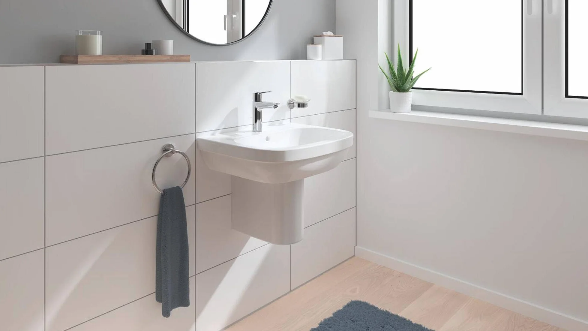 GROHE QUICKFIX Start bateria umywalkowa jednouchwytowa chrom oszczędność wody rozmiar M szybkie mocowanie