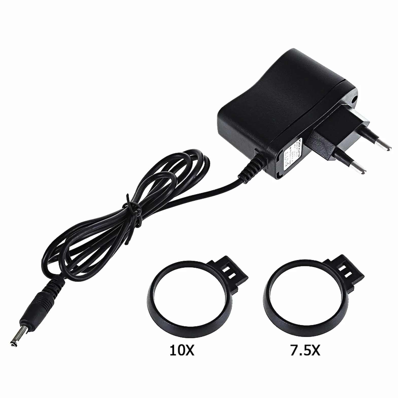 Lupa lutownicza 2,5 x 7,5 x 10 x LED Helping Hands, stojak na lupę z klipsami do lutownicy (wtyczka UE)