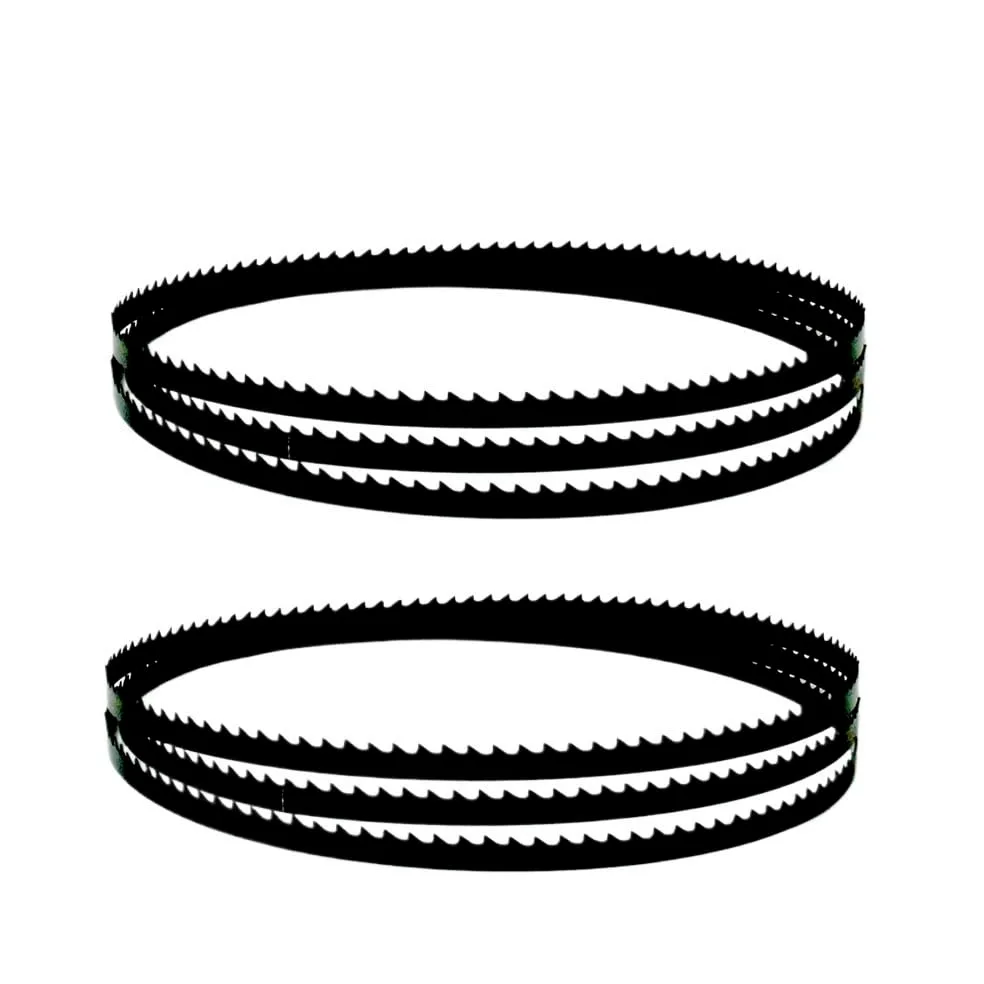 2 szt. 2120 mm brzeszczoty do piły taśmowej do drewna 2120 x 9,5 x 0,5 mm 10 zębów na cal brzeszczoty do piły taśmowej z włókna węglowego akcesoria do narzędzi do obróbki drewna