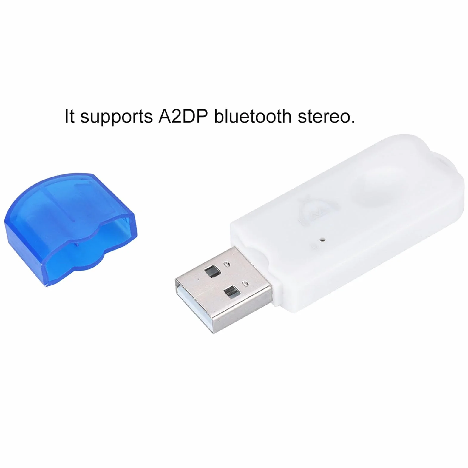 ASHATA Mini USB odbiornik Bluetooth Audio A2DP Music Adapter bezprzewodowy do samochodu AUX telefon komórkowy, adapter bezprzewodowy USB Bluetooth Obsługa odbiornika audio Bluetooth A2DP V1.2