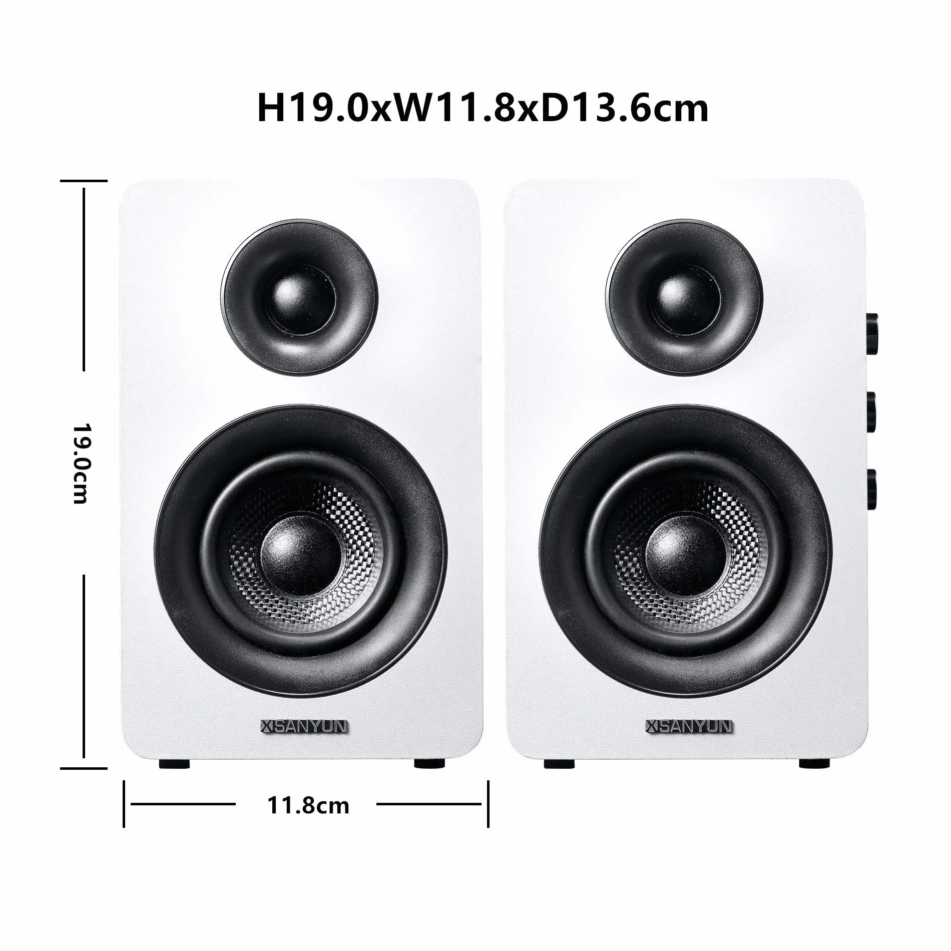 Sanyun SW208 Aktywny głośnik półkowy 3 cale Bluetooth 5.0 60 W 24-bitowy DAC