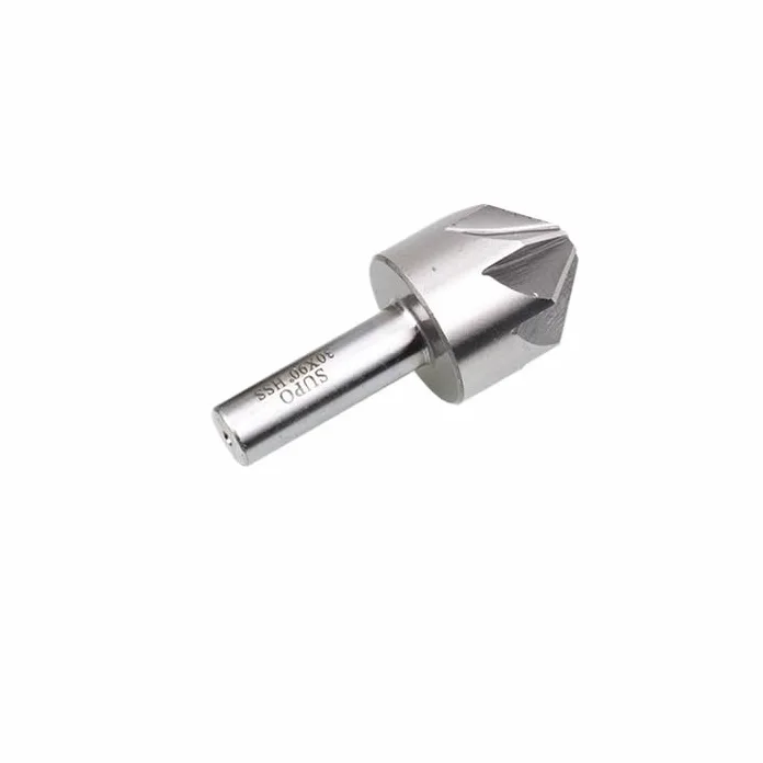 1 sztuk Drillforce 4.5-60mm HSS M2 wiertło rozwiercające 1/3/6/8 rowki 60/90/120 stopni frez do fazowania(Single Flute,35mm(120 Degree))