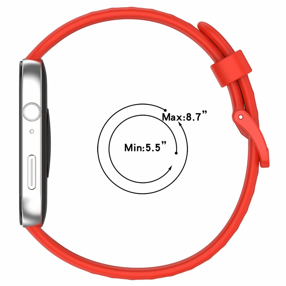 Paski kompatybilne z Huawei Watch Fit 3, silikonowy pasek sportowy z metalową klamrą
