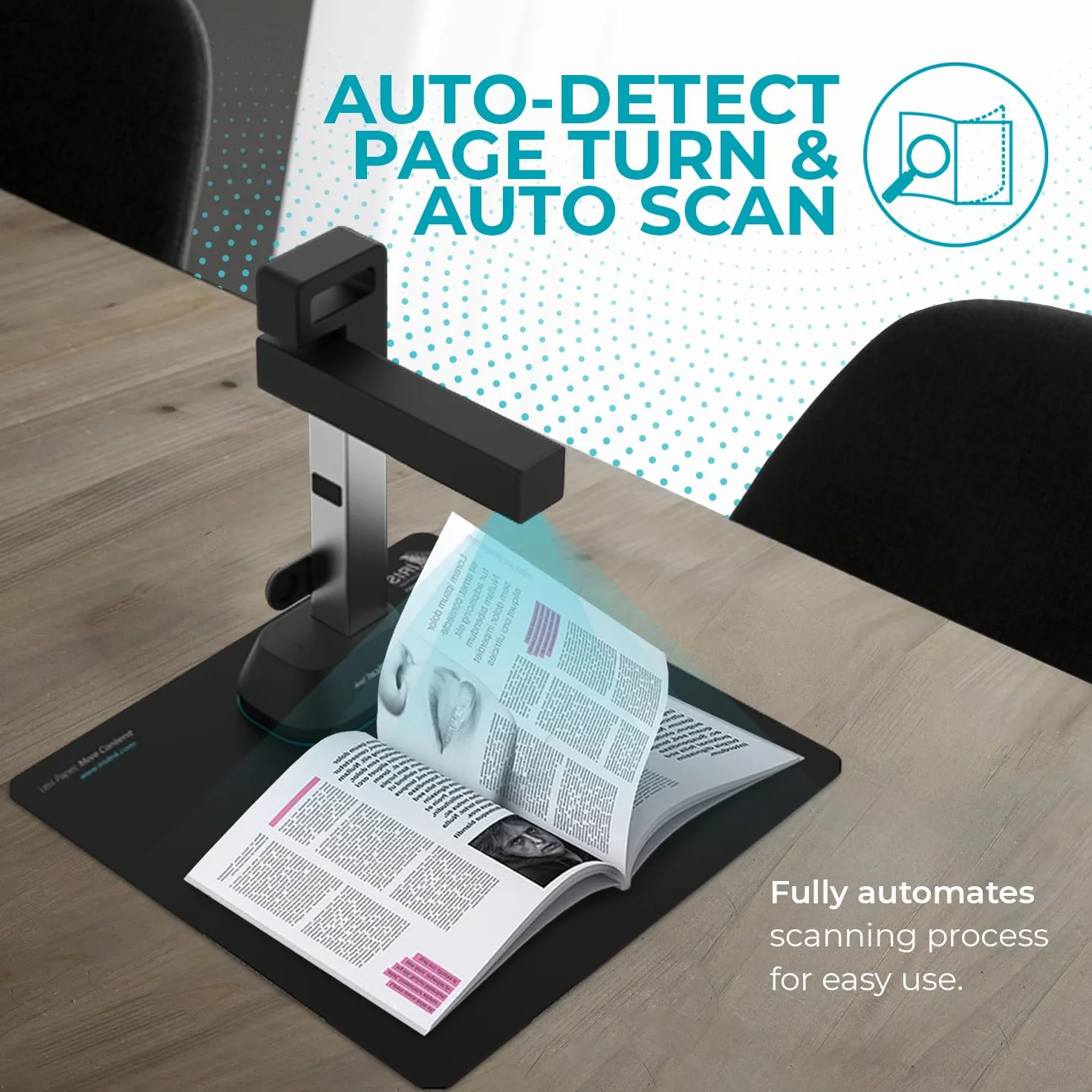 IRIScan Desk skaner książek OCR 8 MP - 12 MP Visualizer v6 edytor PDF przenośny skaner AI A4 WinMac