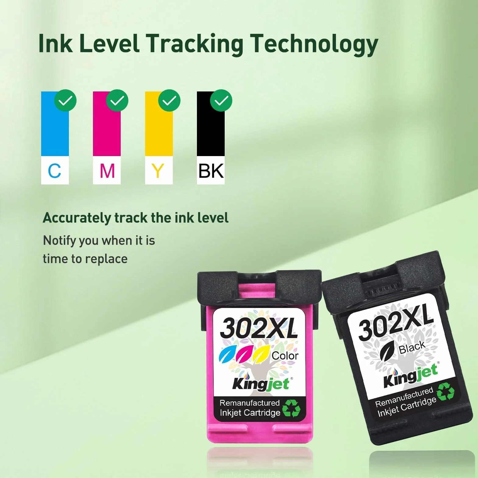 302 XL Wkład atramentowy kompatybilny z HP, zestaw czarno-kolorowy Multipack do drukarek Envy 4520 4522 4524 4525, Officejet 3830 3831 5230, Deskjet 2130 3630 3636 3639