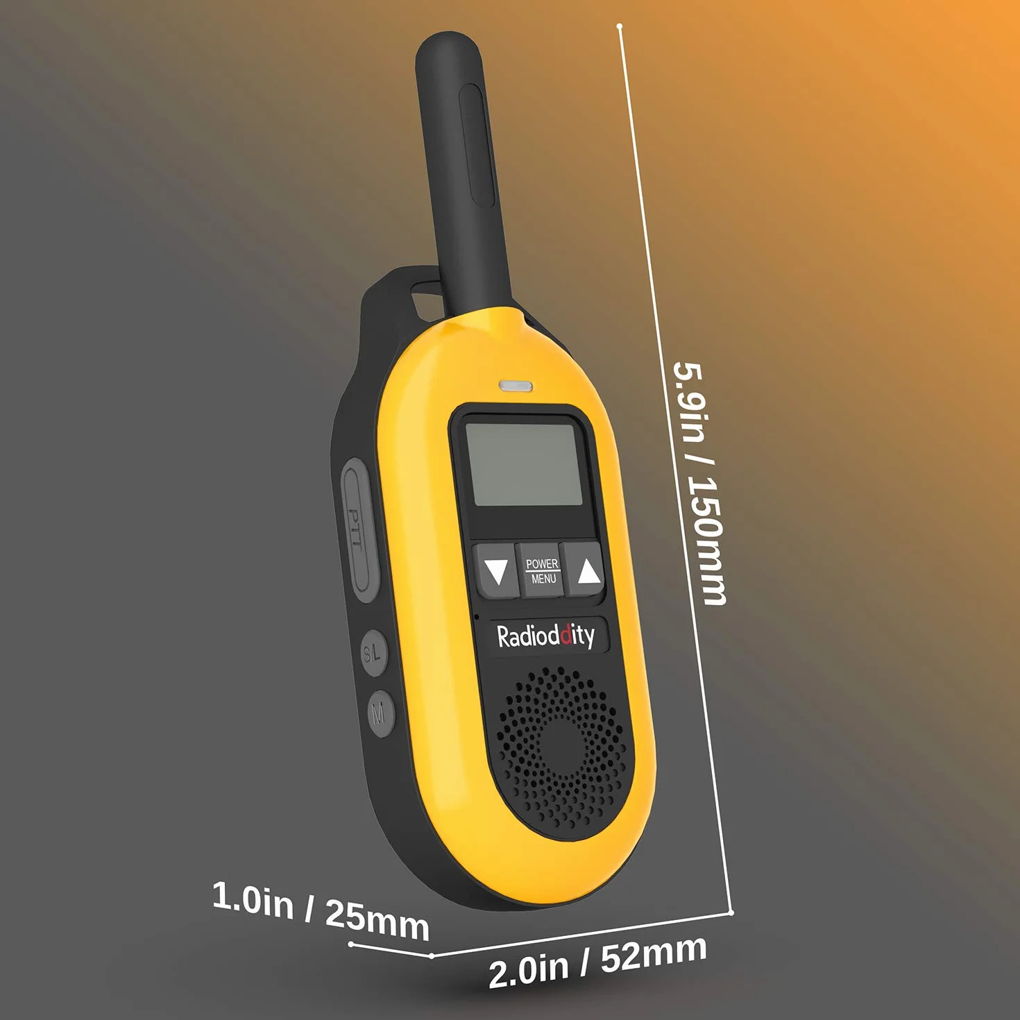 Radioddity PR-T2 Walkie-Talkie dalekiego zasięgu 16 kanałów VOX CTCSS/DCS USB