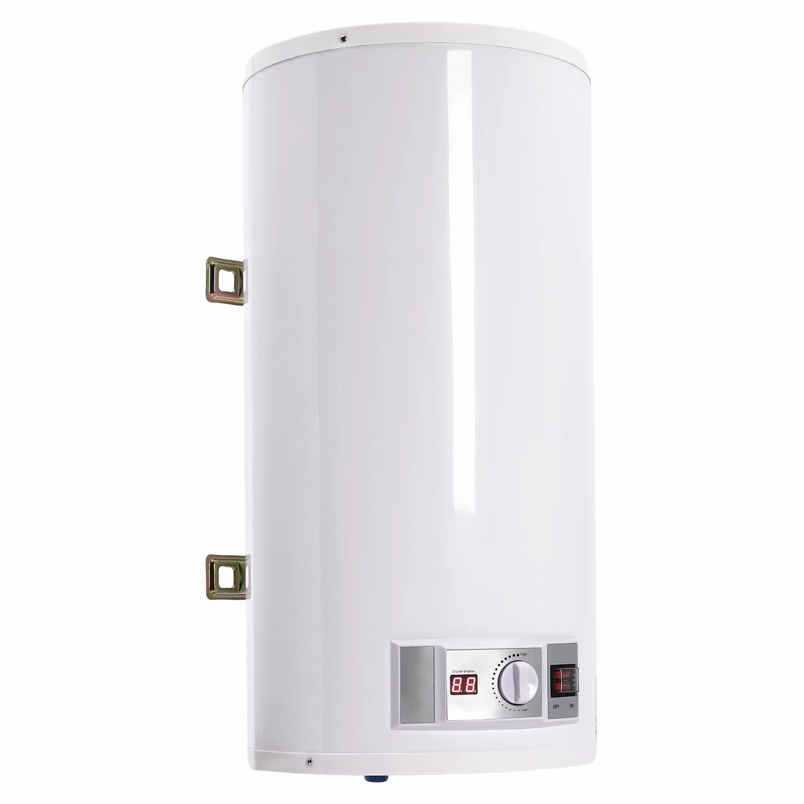 Podgrzewacz przepływowy 80 l, elektryczny podgrzewacz wody, 2000 W, biały, bojler ciepłej wody, wymiary 70 x 34 cm