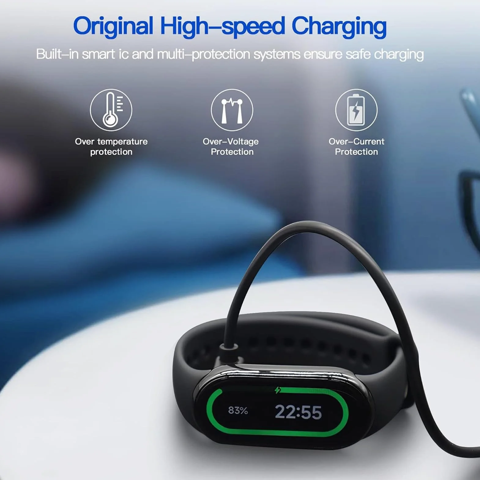 Kabel do ładowania USB do Smartwatch Adapter ładowarki USB do Mi Band 8 Band 8 NFC, Portsble Magnetic Szybki Kabel do ładowania Zamiennik do Podróży
