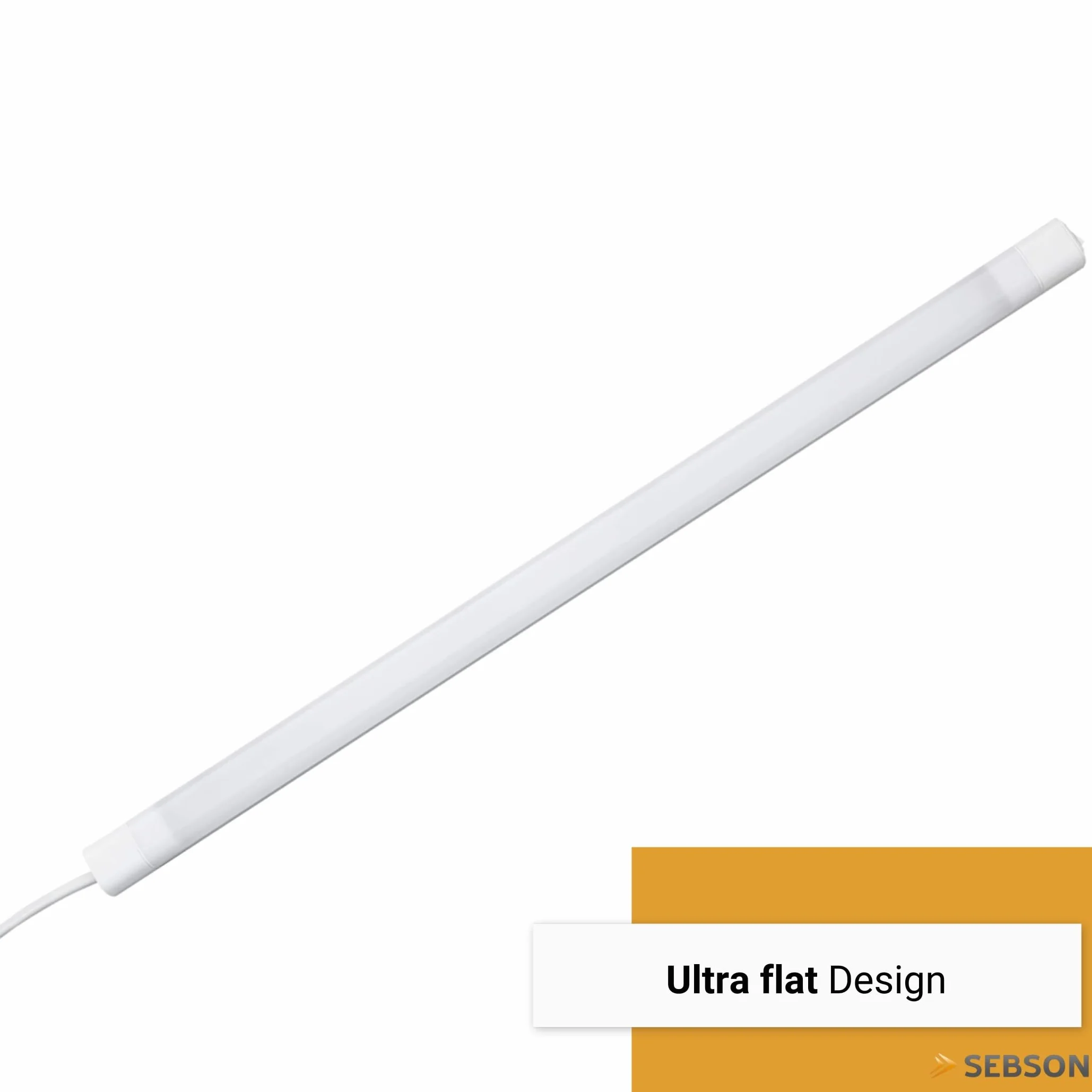SEBSON Lampa kuchenna pod szafkę, 80 cm, lampa sufitowa LED 12 W, 4000 K, 1000 lm, listwa świetlna z wtyczką i przełącznikiem 230 V, IP 20, 24 x 13 x 800 mm