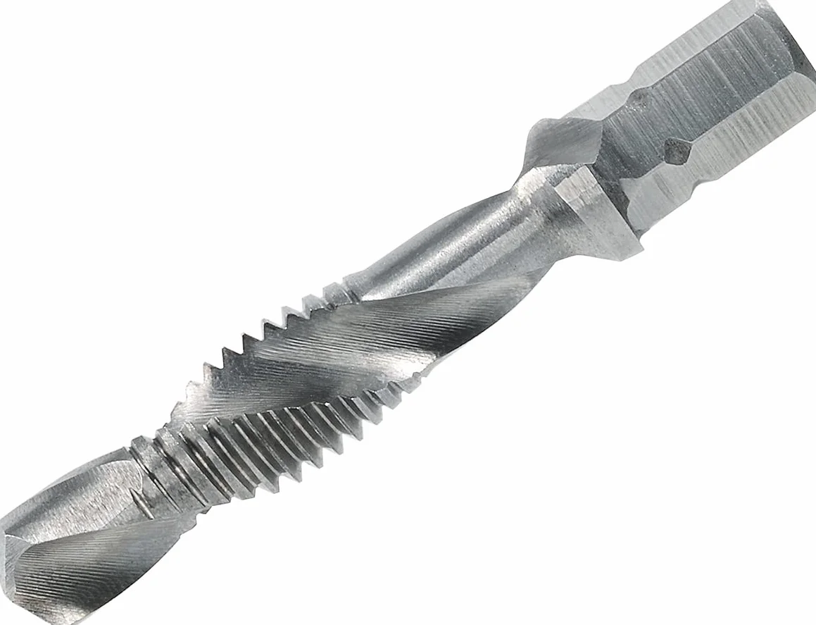 Zestaw gwintowników z wiertłem i fazownikiem z trzpieniem 1/4" M3-M10 HSS