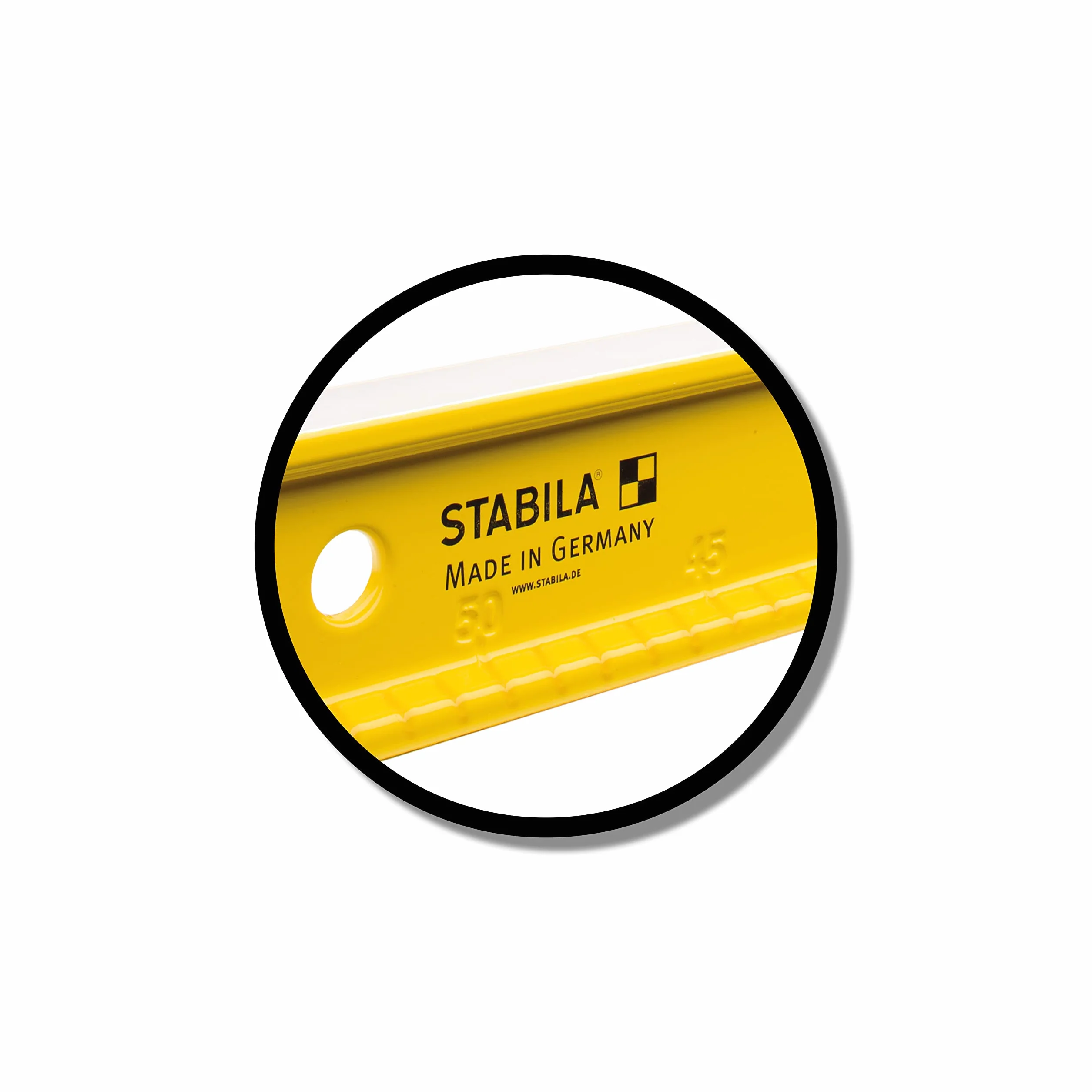 STABILA Poziomica typ 82 S, 80 cm, wytrzymały profil ciśnieniowy z odlewu aluminiowego, skala metryczna, 1 libela pozioma, 1 libela pionowa, 2 otwory na uchwyty, Made in Germany