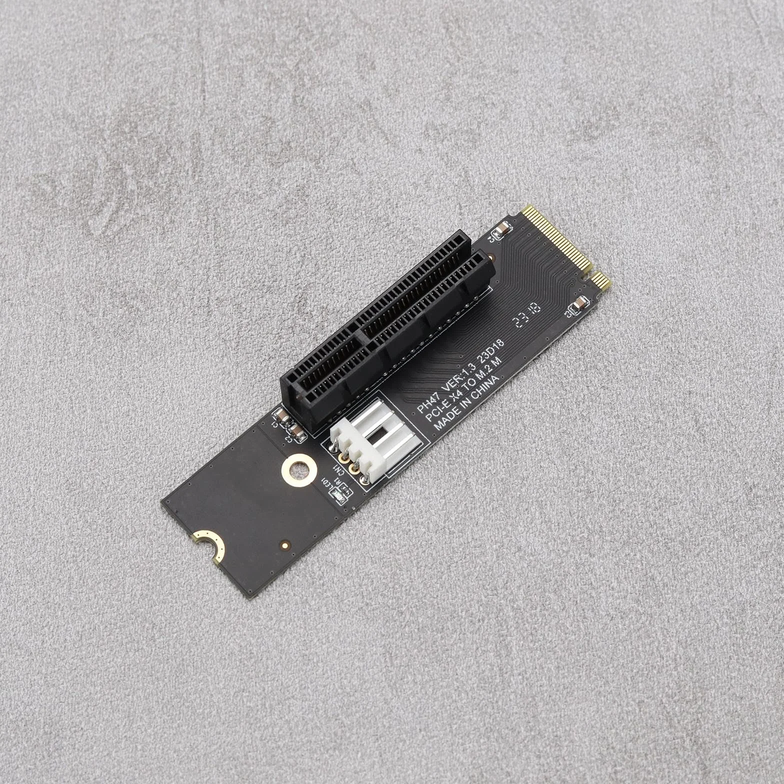 M.2 NGFF to PCI-E X4 Slot Riser Card Key M 2260 2280 SSD Port to PCIE Adapter with SATA Power Cord Kompatybilny z Miner Mining