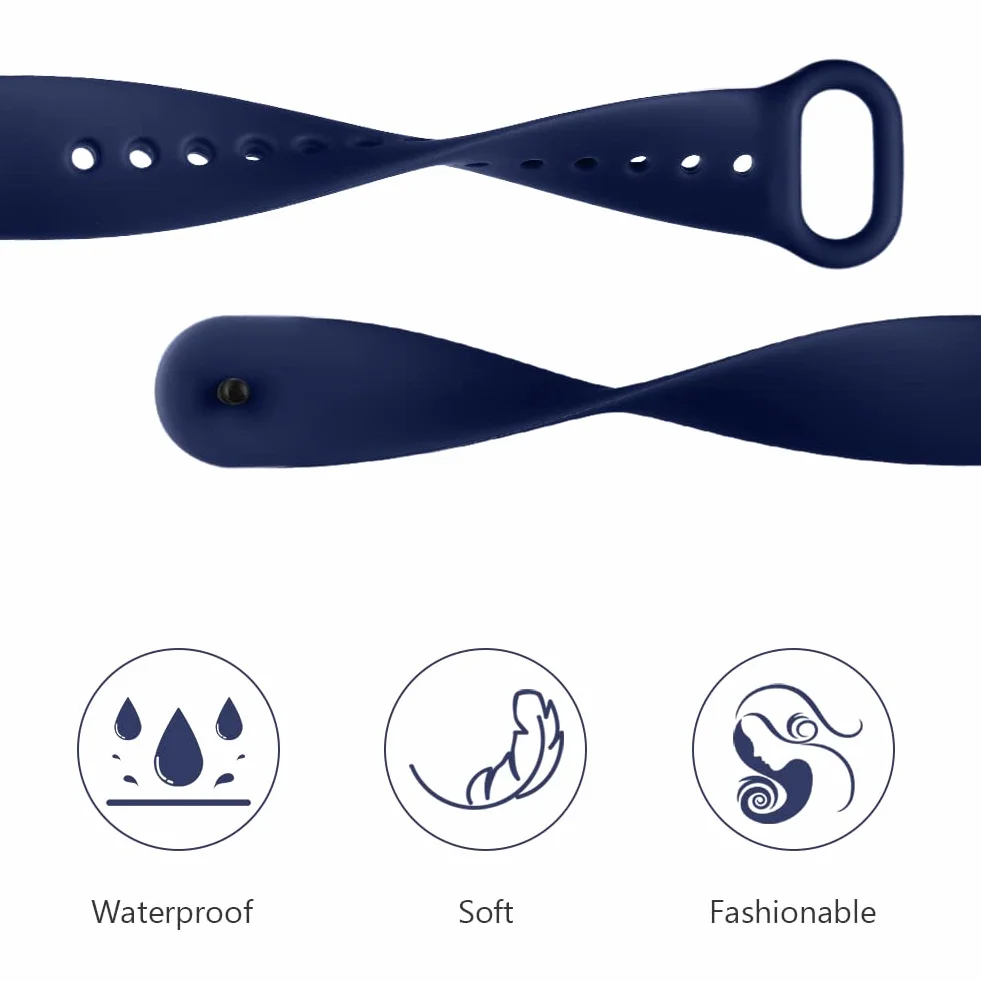 Pasek do Xiaomi Mi Band 7 6 5 4 3 silikonowy dzianinowy ze stali nierdzewnej regulowany sportowy 20 szt.