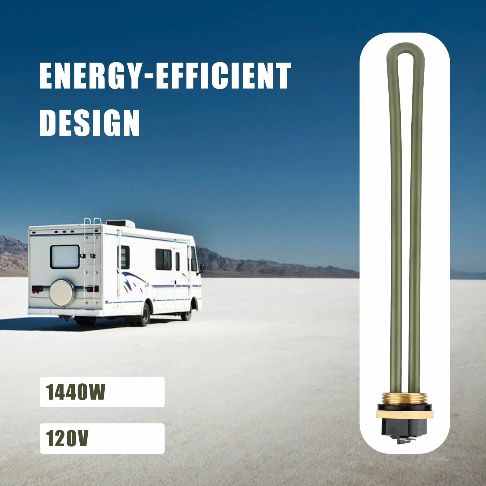 520900 Element Grzejny do Podgrzewacza Wody w Kamperze, Zamienny Element Grzejny 520900 Pasuje do 1440 W 120 V Suburban RV SW Elektryczny Podgrzewacz Wody Czesci Wkrecany