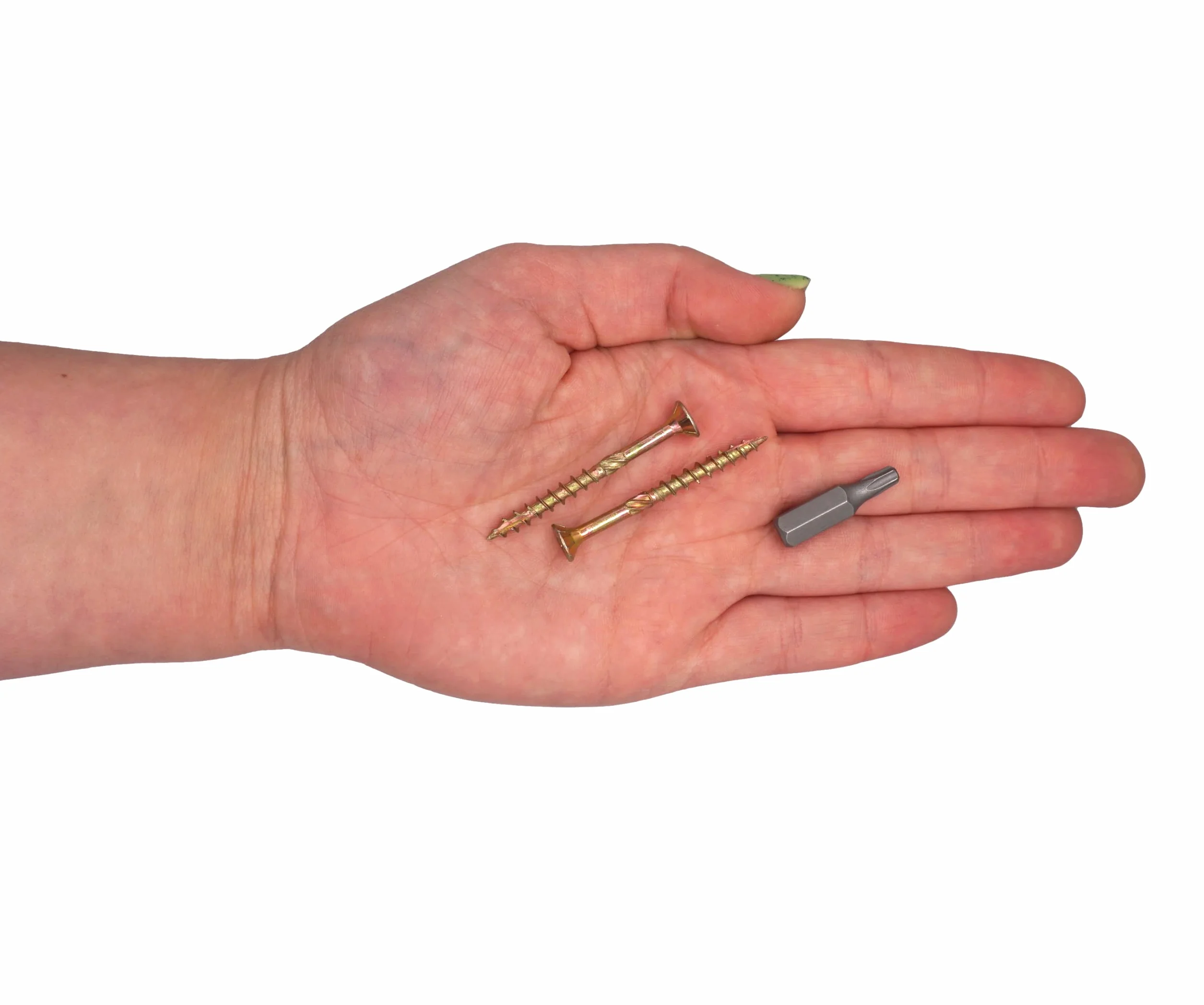 SKIR'CO (opakowanie 300 szt.) uniwersalne śruby do drewna ocynkowanej 4,0 x 45 mm, żółte śruby do drewna, łeb stożkowy, łeb torx, typ 17, śruby do płyt wiórowych (300, 4,0 x 45 mm)