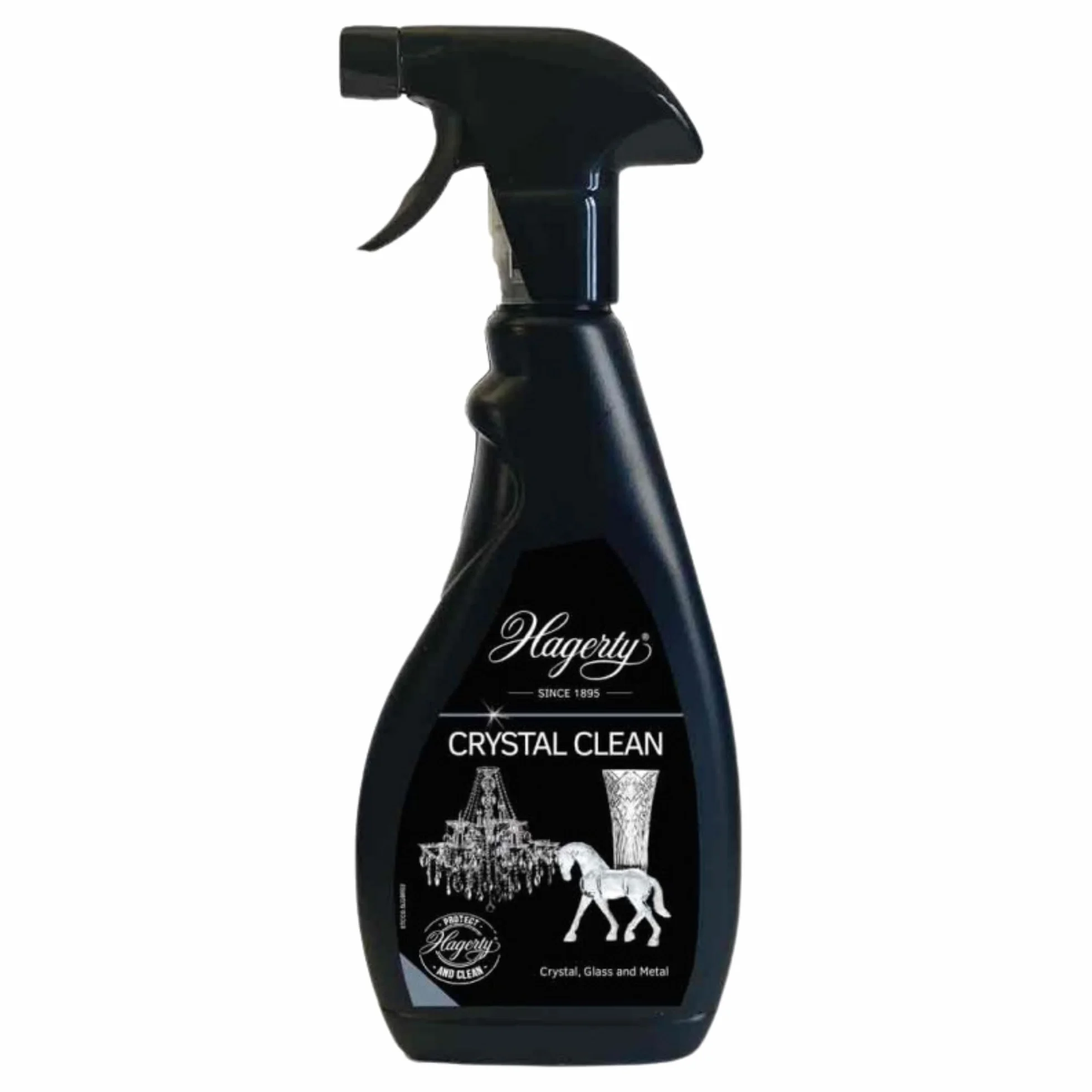Hagerty Crystal Clean Spray do czyszczenia kryształów 500 ml I Skuteczny środek do czyszczenia żyrandoli I Spray do łatwego czyszczenia i pielęgnacji lamp z kryształu szkła i metalu