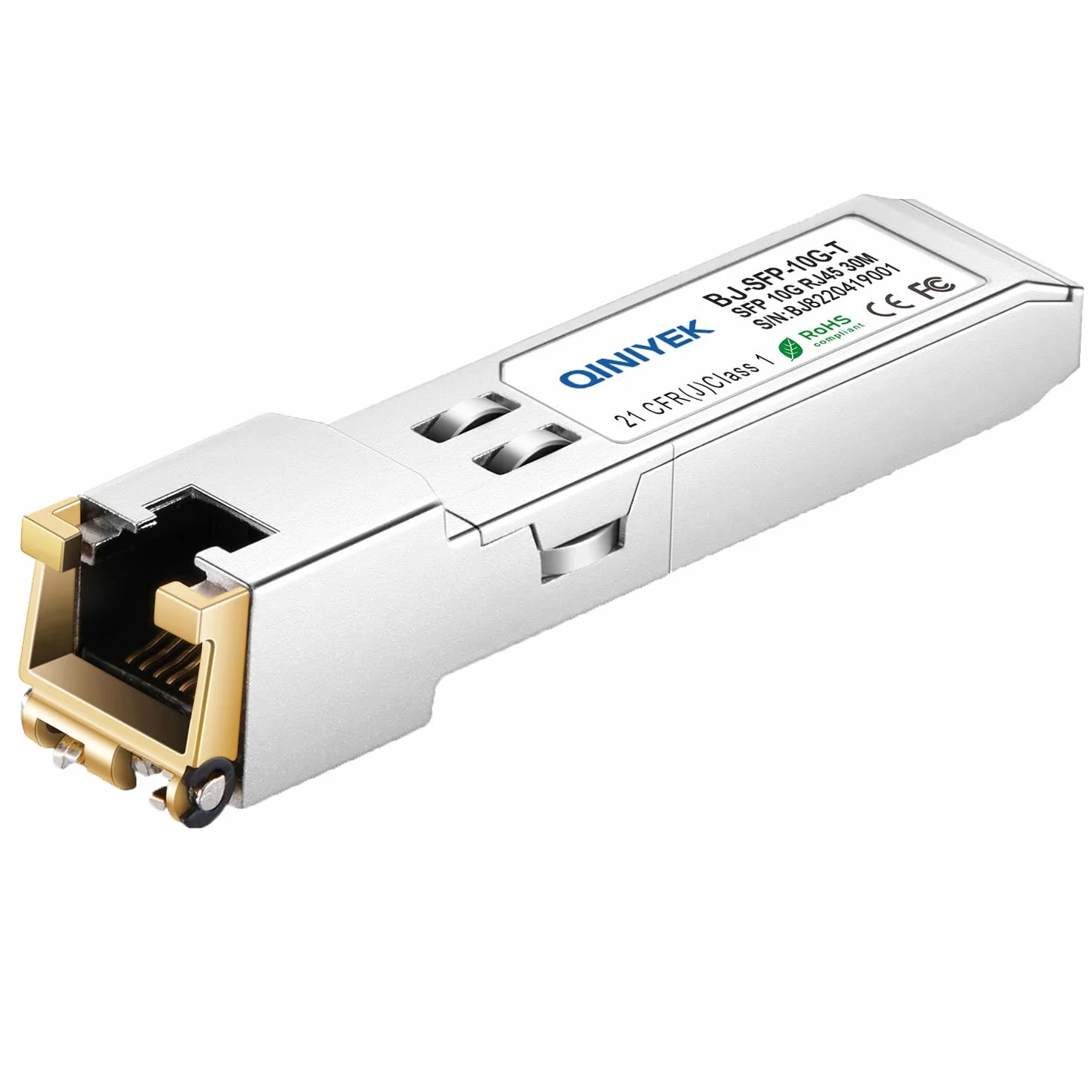 Moduł SFP+ na RJ45, 10 Gbase-T SFP+ Mini Gbic nadajnik kompatybilny z Cisco SFP-10G-T-S, Meraki, Ubiquiti UniFi UF-RJ45-10G, Fortinet, TP-Link TL-SM5310-T i innymi