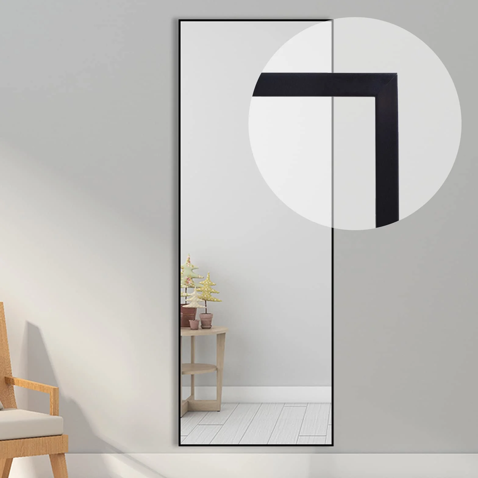 Trimold Czarne listwy wykończeniowe, odklej i przyklej, elastyczna konstrukcja lustrzanej obramowania, listwa krawędziowa do szafki podłogowej, 5 m x 0,66 cm