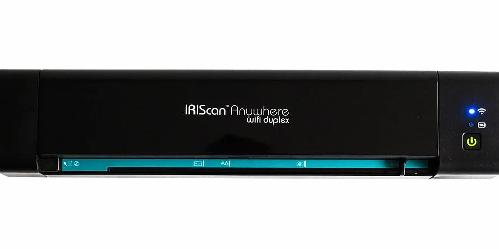 IRIScan Anywhere 6 WiFi Przenośny skaner dwustronny: 15 PPM | Skaner dokumentów | Skaner a4 | Bateria | WiFi | OCR | PDF | Skanowanie do USB | Czarny | WinMac | iOS Android