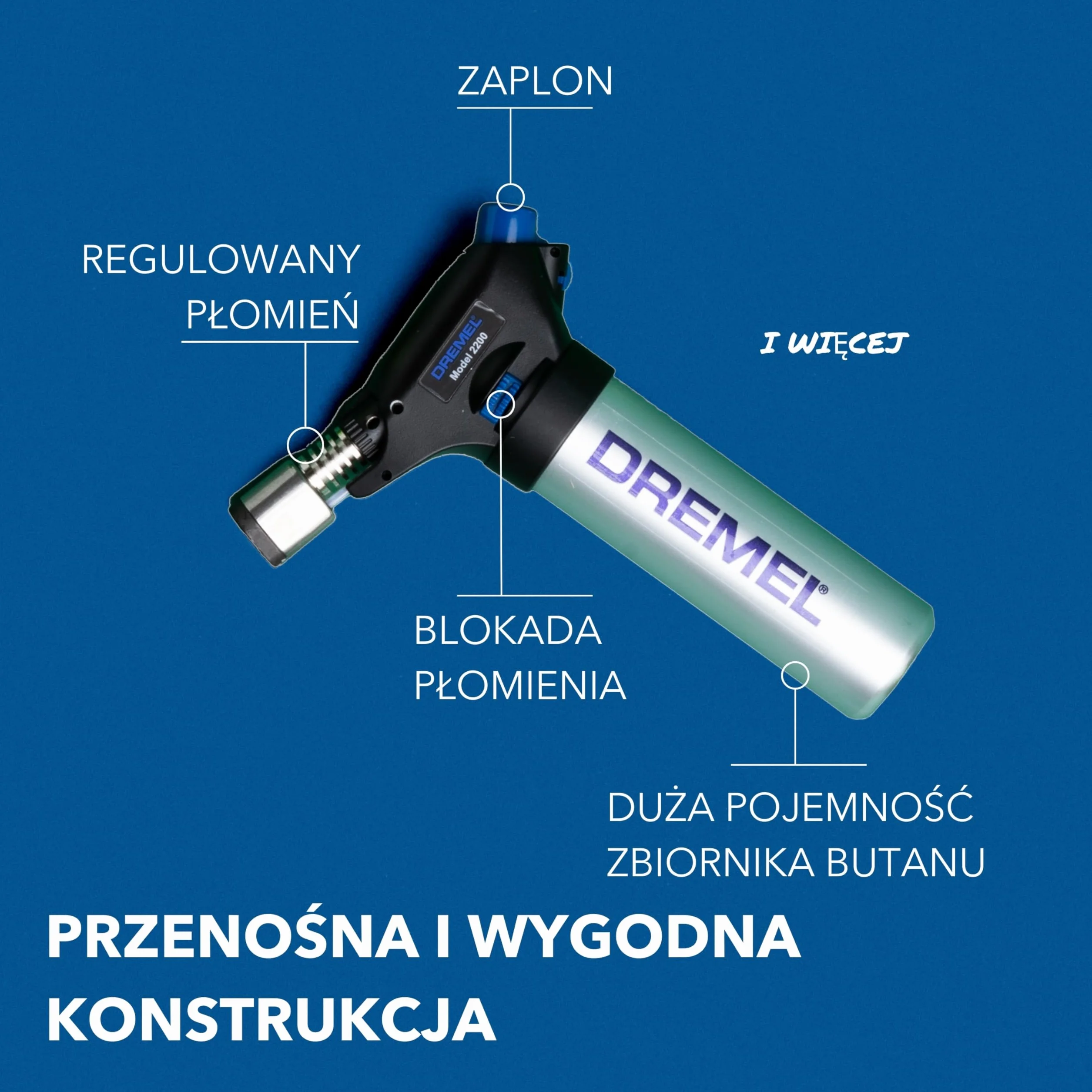 Dremel Versaflame 2200 stacjonarny palnik gazowy na butan, akumulatorowy mini palnik nadmuchowy i opalarka do lutowania, gięcia rur, spawania, obkurczania