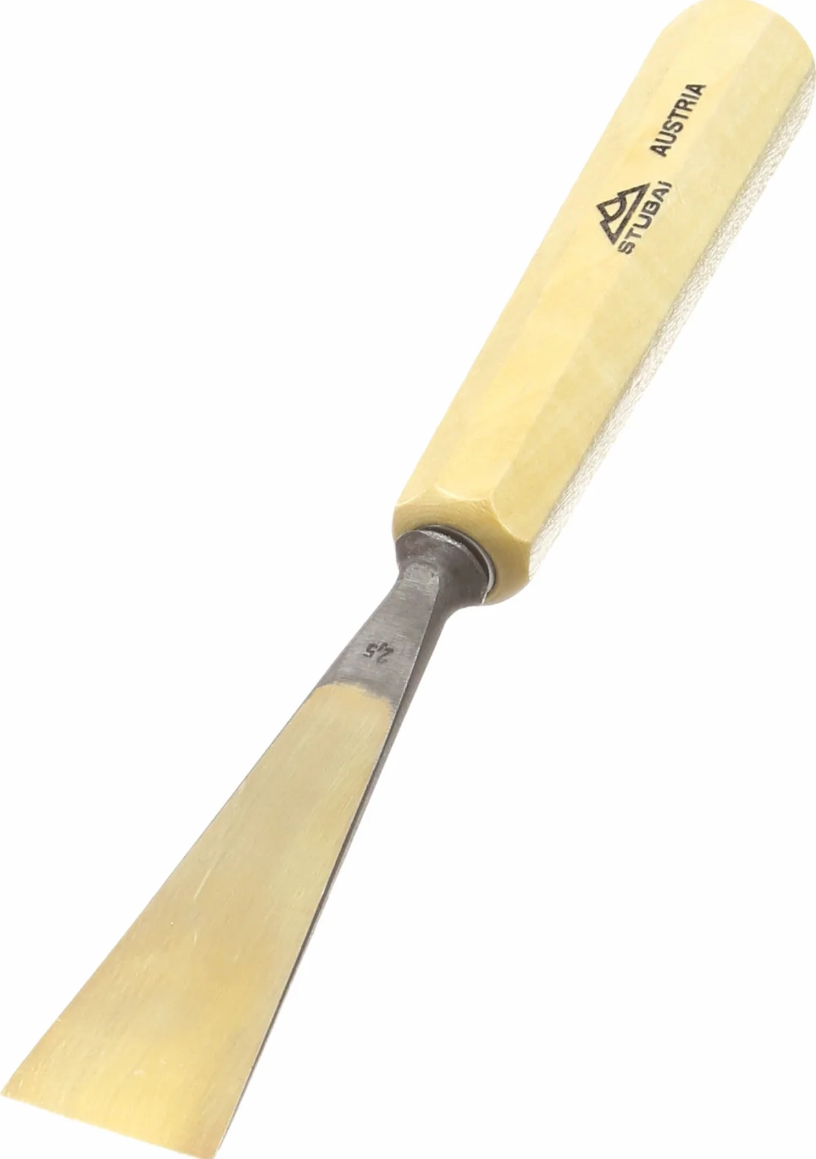 Stubai 524830 Dłuto do rzeźbienia w drewnie typ 2,5 z drewnianym uchwytem, złoty/beżowy, 30 mm
