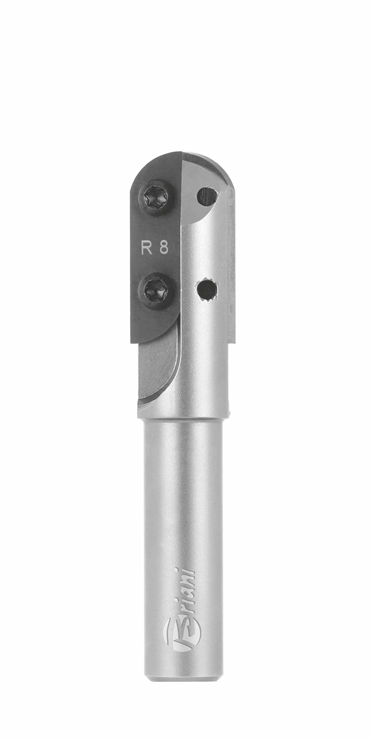 Frez wklęsły z nożem dwustronnym z twardego metalu – bieg prawostronny, ostrze 2, długość robocza 29 mm, długość całkowita 75 mm, trzpień 8 mm