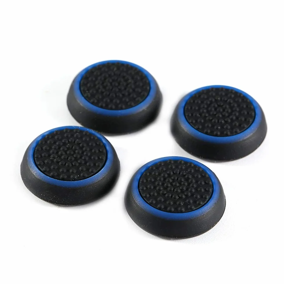Joystick Zapasowe Nakładki, Uchwyty na Kciuk Kontrolera, 4 szt. Zamiennik Silikonowy Uchwyt na Kciuk Osłona Joysticka Do Dla (BLUE)