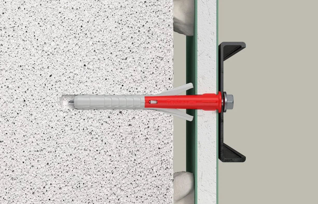 fischer 10 x 100 mm wytrzymałe mocowania ścienne Dot & Dab - płyty gipsowo-kartonowe nad blokowymi kołkami i śrubami ściennymi, wsporniki telewizyjne, grzejniki, ciężkie półki i szafki kuchenne -