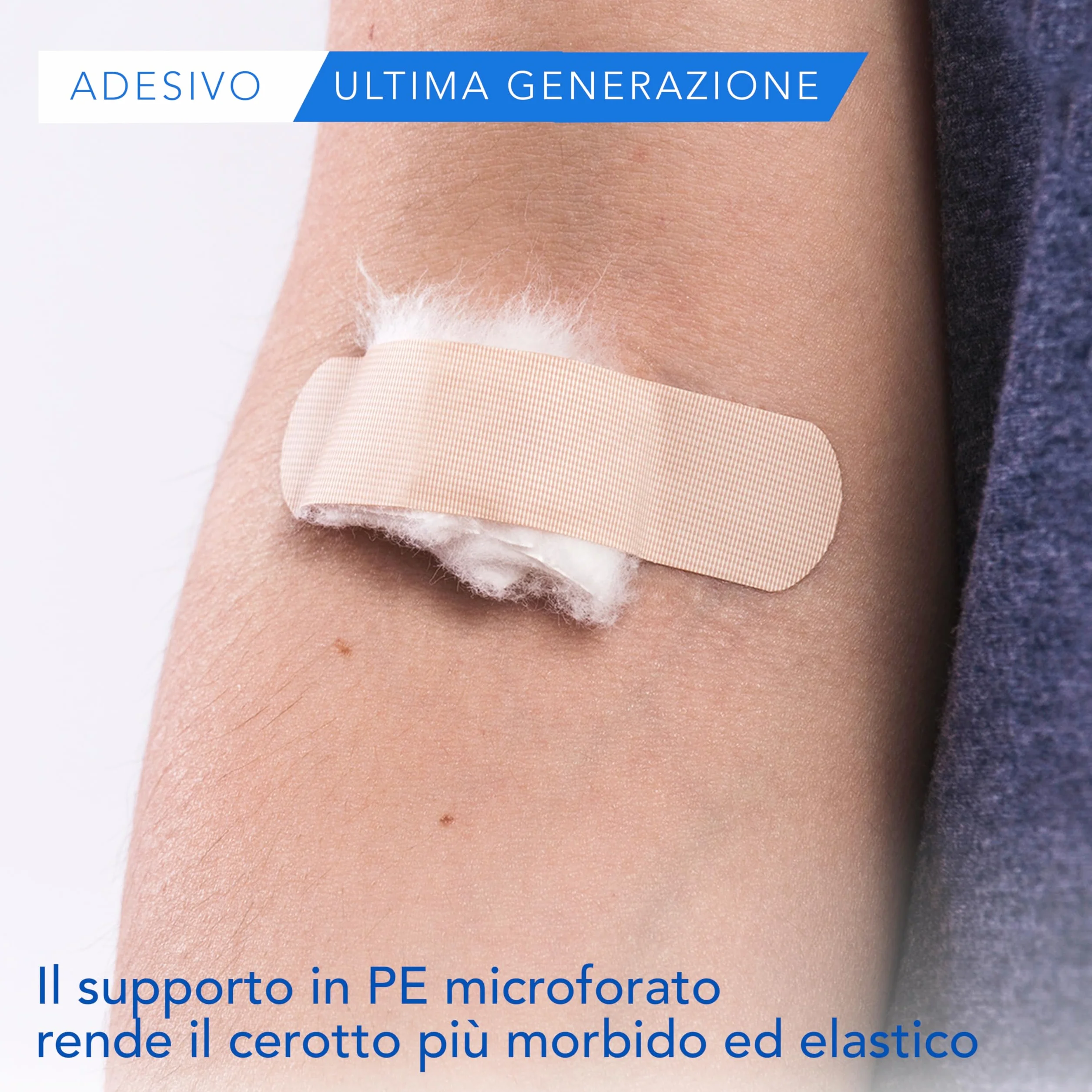 AIESI® Plastry medyczne 19x72 mm samoprzylepne z oddychającego PE PHARMAPLUS (Opakowanie 500 sztuk), Wodoodporne, Bardzo mocna przyczepność