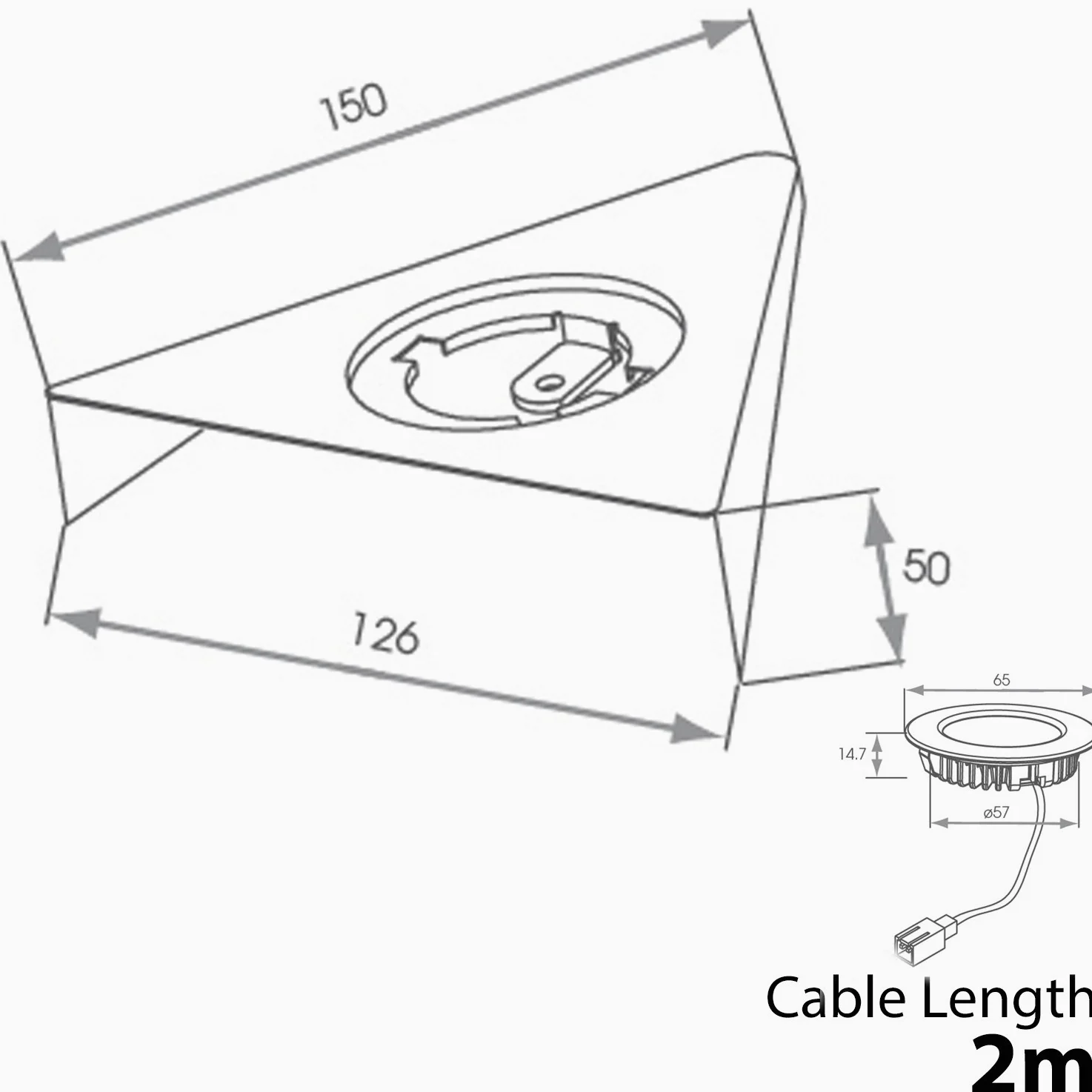 LOOPS Lampa czołowa biała