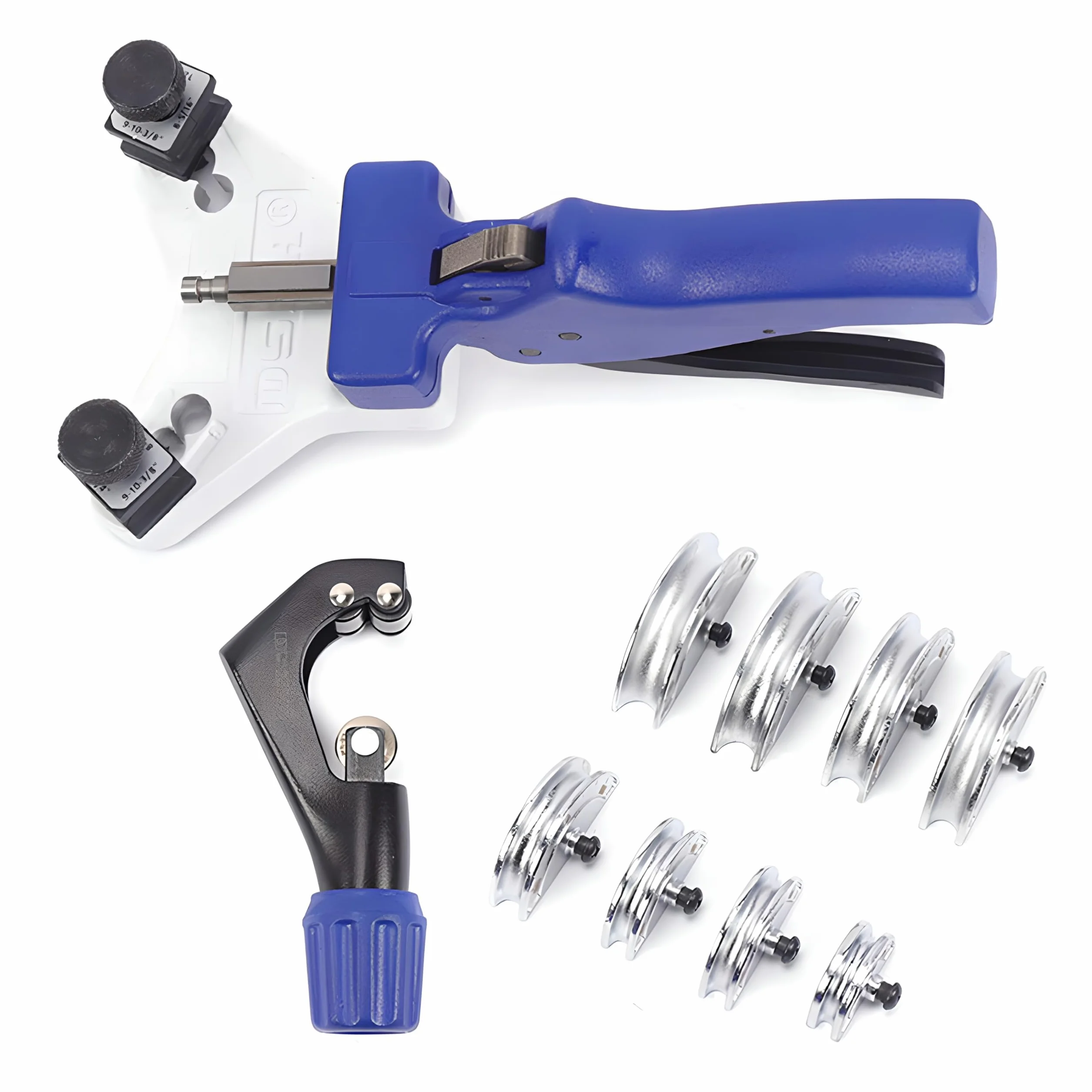 Zestaw giętarek do rur 6-12 mm, ręczna giętarka do rur miedzianych, kąt 0-90 stopni, z obcinaczem 4-28 mm, do rur miedzianych/aluminiowych