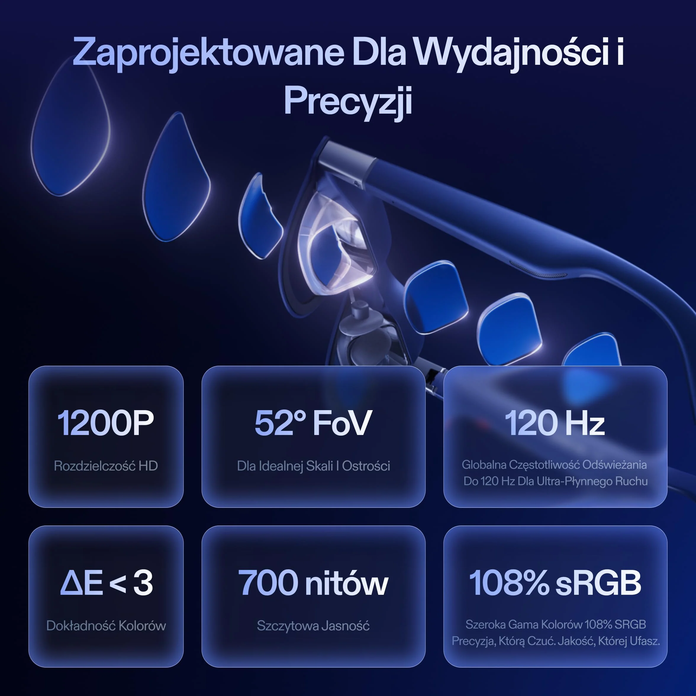 XREAL 1S AR/XR Okulary, 500" Ekran Wirtualny, Pole Widzenia 52°, Natywny 3DoF, REAL 3D AR Okulary z Chipem X1, Obsługują Wszystkie Urządzenia USB-C DP i iPhone 17/16/15, ROG/SteamDeck
