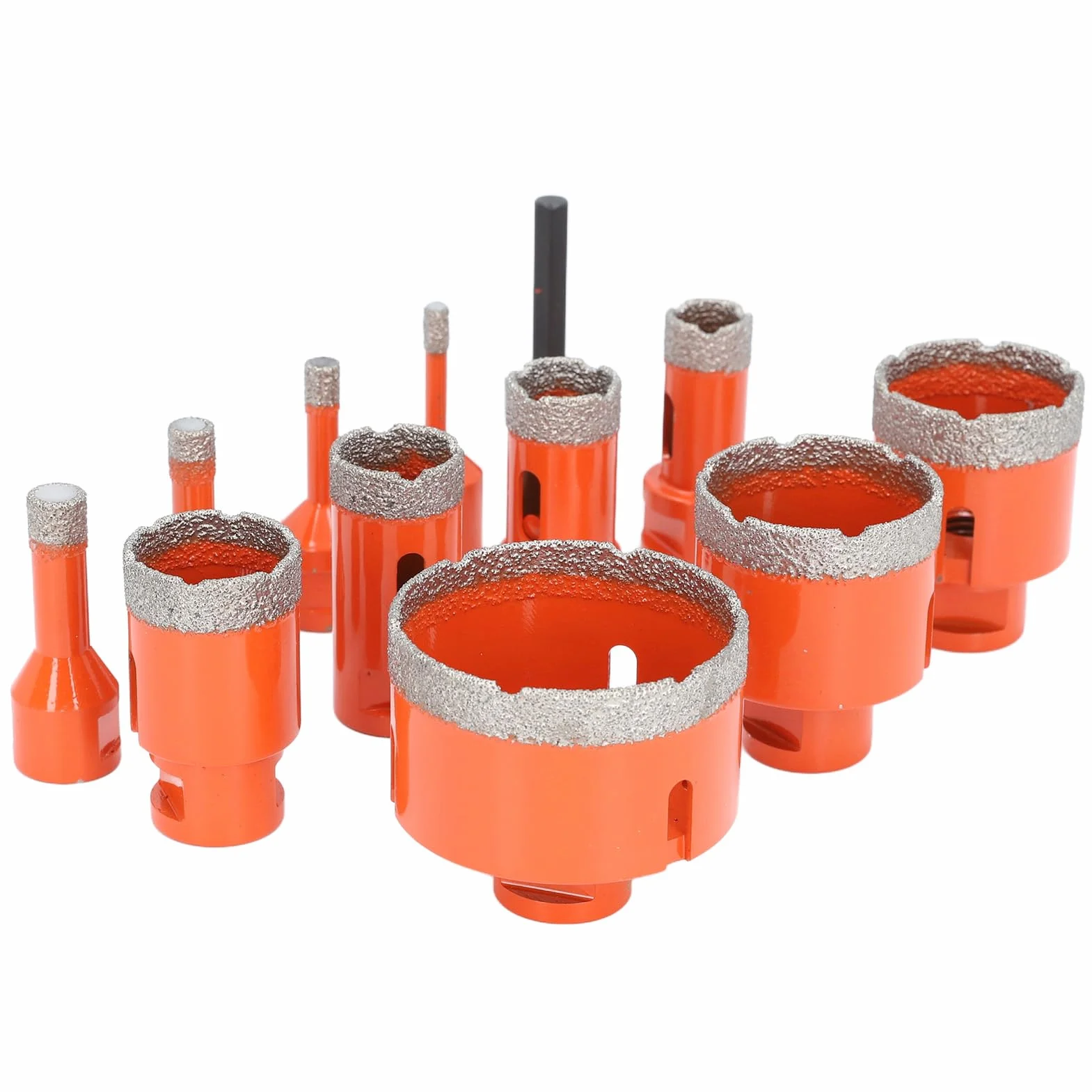 Sxhlseller Zestaw Diamentowych Otwornic Wydajny Wosk Chłodzący Chwyt Sześciokątny do Ceramicznego Granitu Marmurowego 11-częściowy Zestaw dla Profesjonalnych Majsterkowiczów
