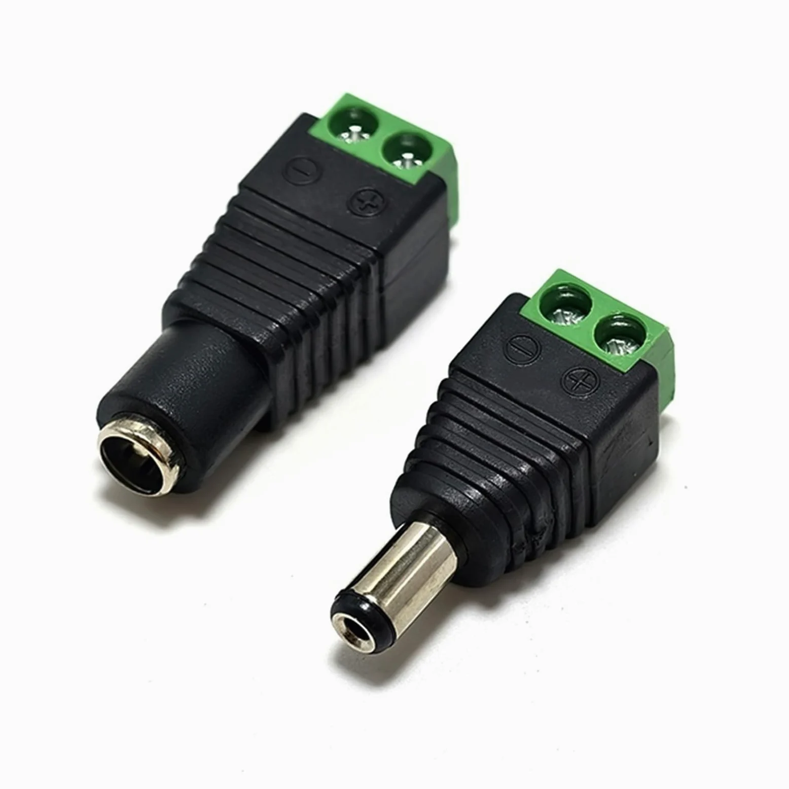 Adapter DC Power Plug 5,5 x 2,1/2,5 mm i 3,5 x 1,35 mm męski żeński łącznik do taśmy LED 1/5/10 pary (5,5 x 2,5, 10 pary)
