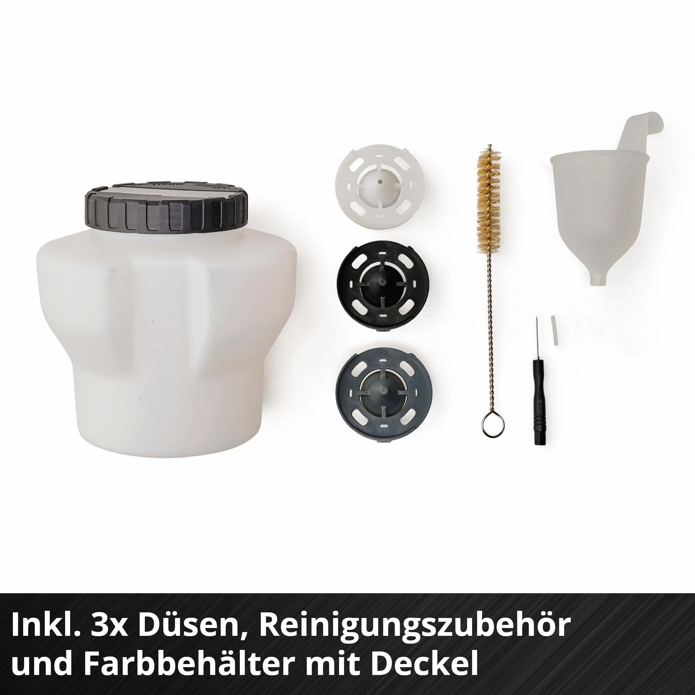 Einhell TE-SY Bezprzewodowy opryskiwacz farb 18/90 Li-Solo Power X-Change (18 V, przepływ 1000 ml/min, zbiornik 1200 ml, regulowany przepływ powietrza/ilość farby z akcesoriami, bez baterii)